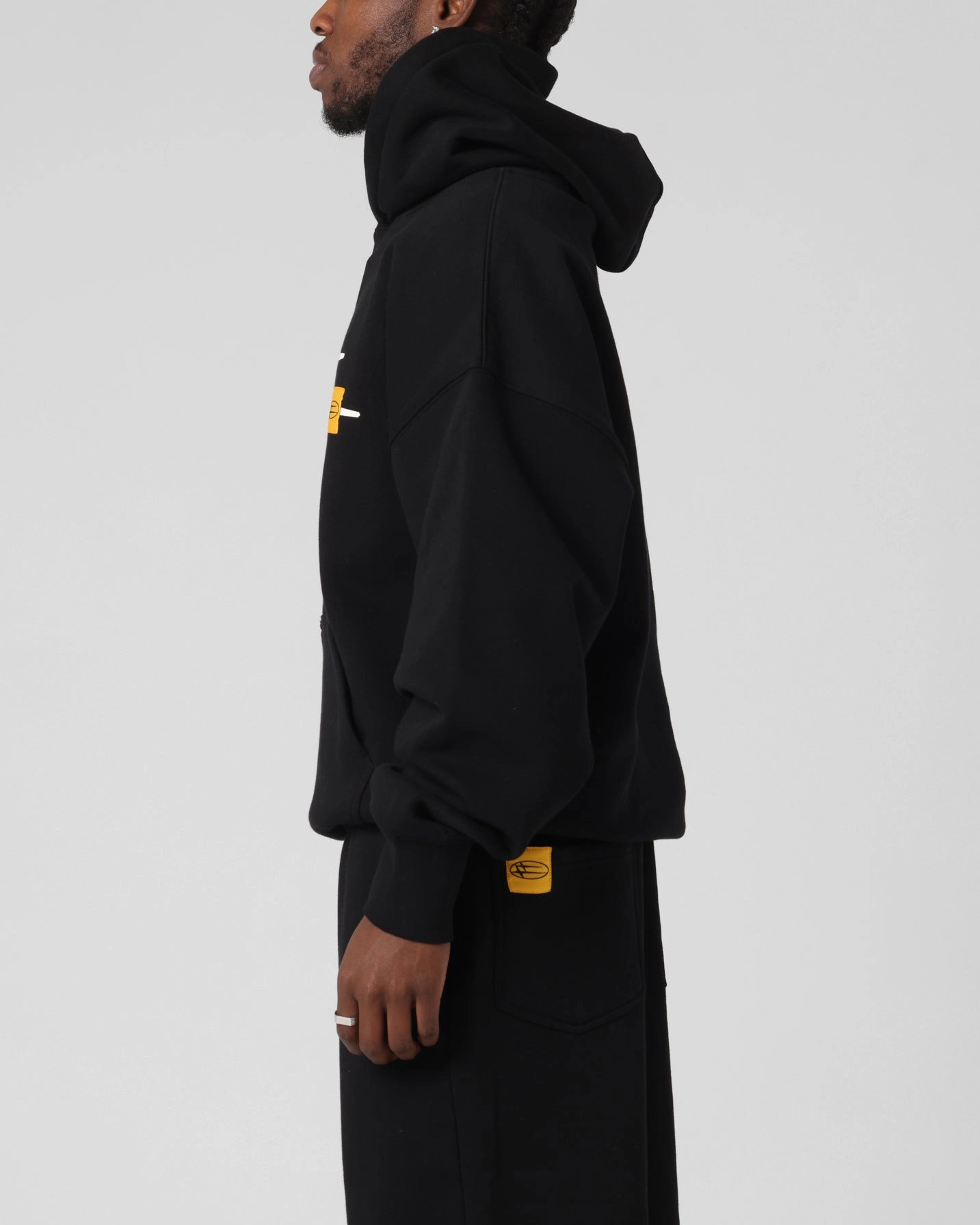 Fashion Comfort Loiter Hybrid Premium Hoodie Black