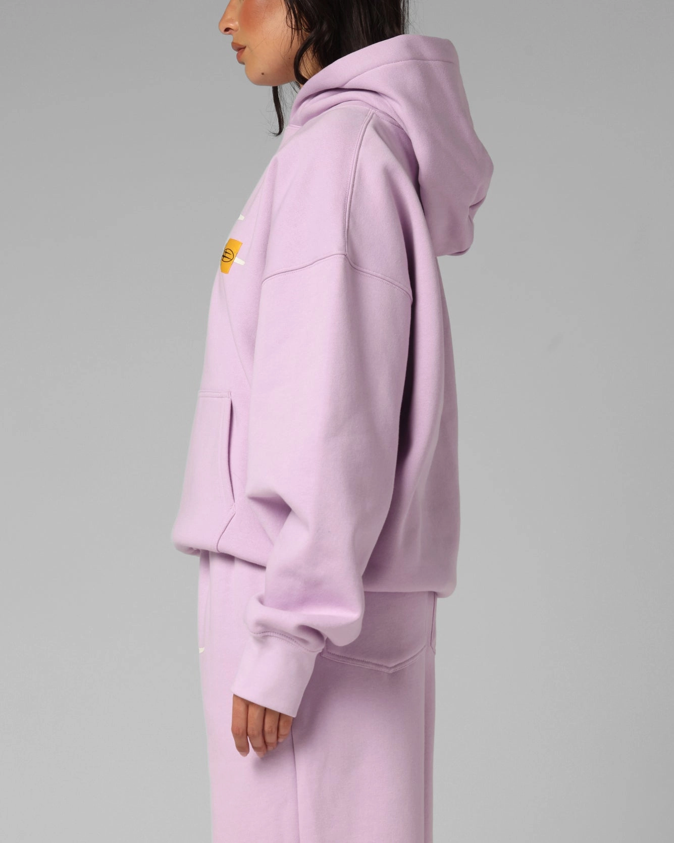 Fashion Smart Heavyweight Cotton Loiter Hybrid Premium Hoodie Lilac