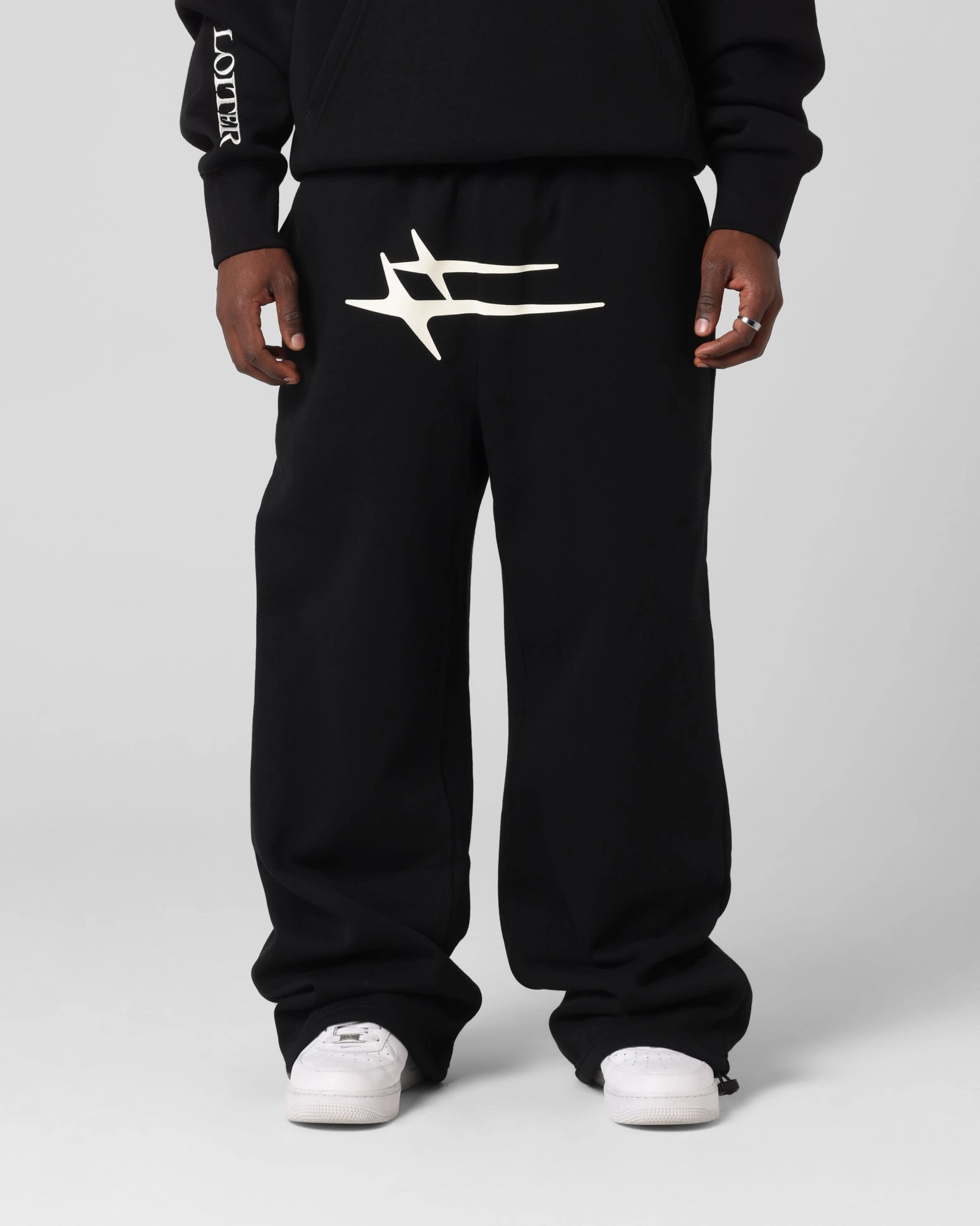 Multi Pocket Configuration Loiter Hybrid Sweatpants Black