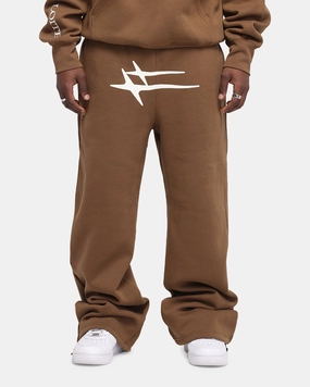 Temperature Regulating Versatile Style Loiter Hybrid Sweatpants Brown