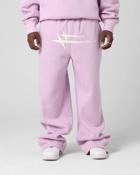 Loiter Hybrid Sweatpants Lilac Durable Stitching Blackout fabric