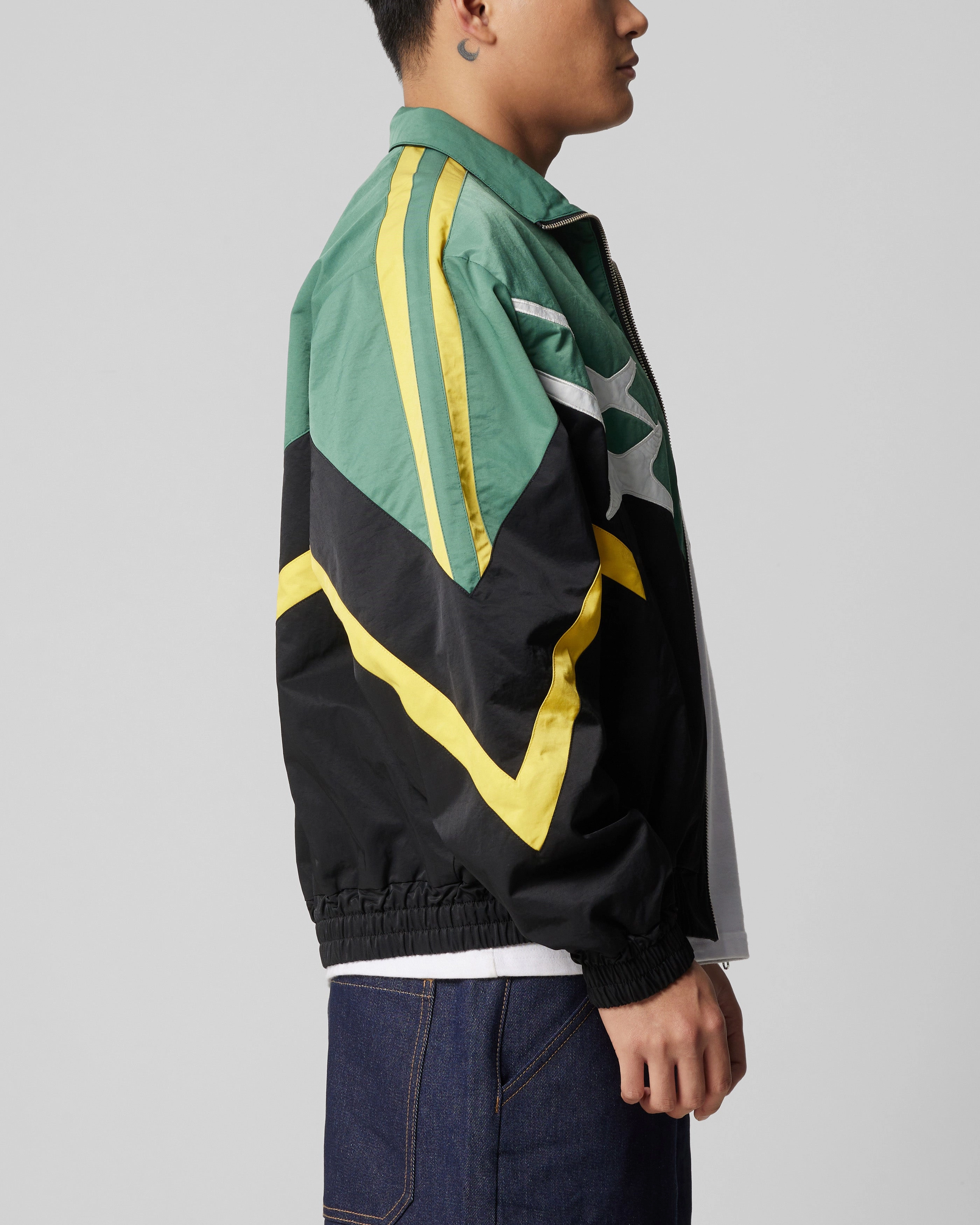 Core Utility Loiter Hybrid Track Jacket Green/Yellow