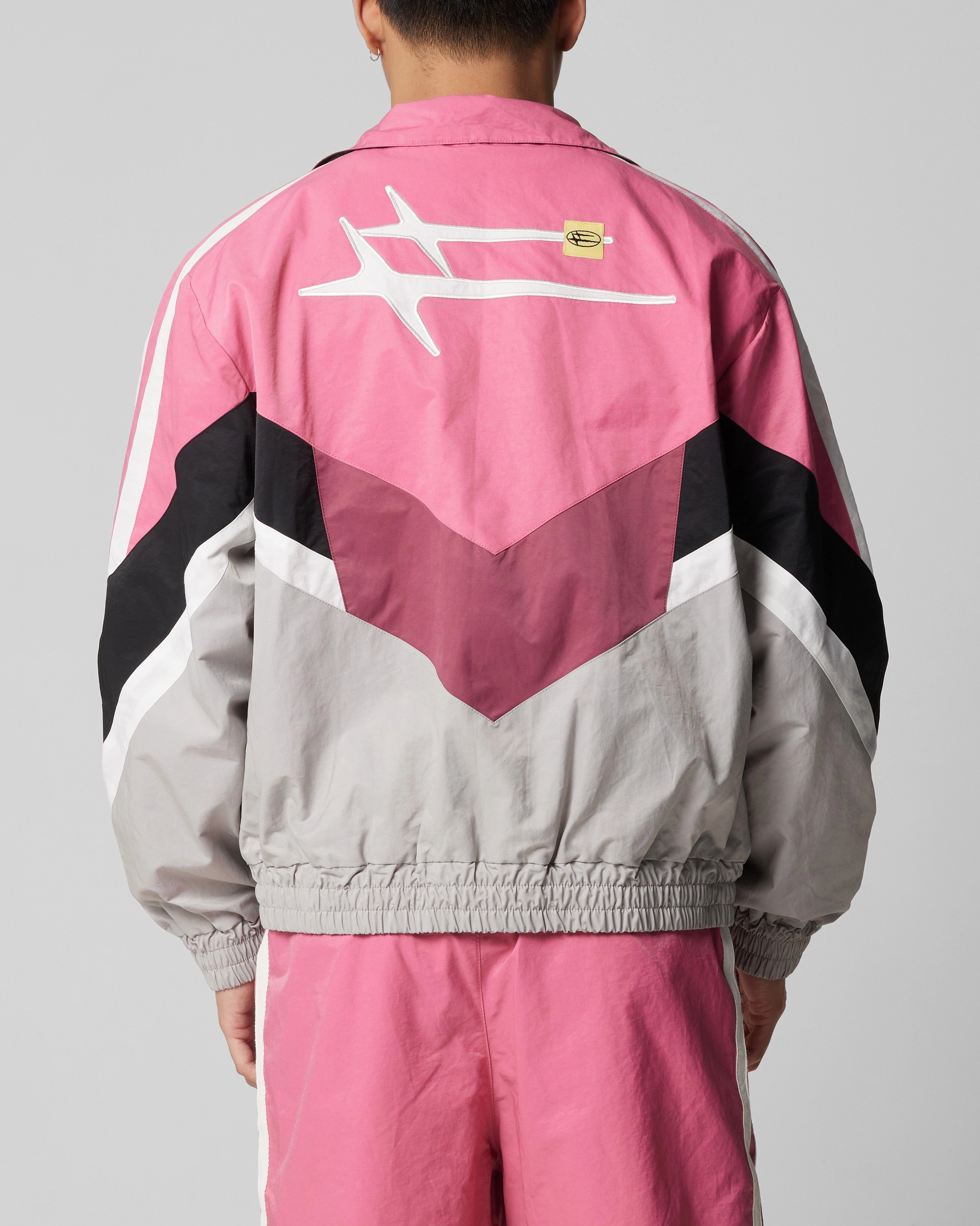 Loiter Hybrid Track Jacket Pink/Grey Active Use Altruism