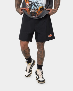 Loiter Inferno Beach Shorts Black/Black Easy Care Fabric Smooth Fabric