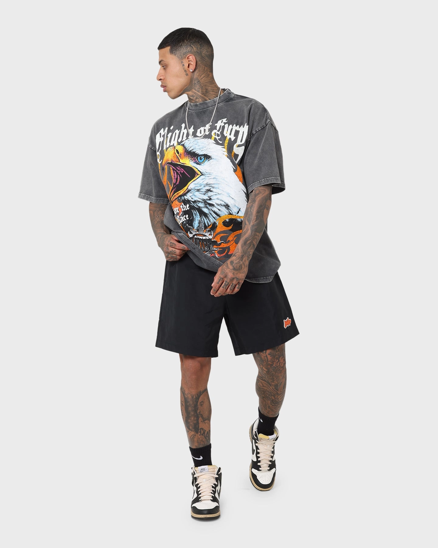 Casual Look Budget - friendly Loiter Inferno Beach Shorts Black/Black