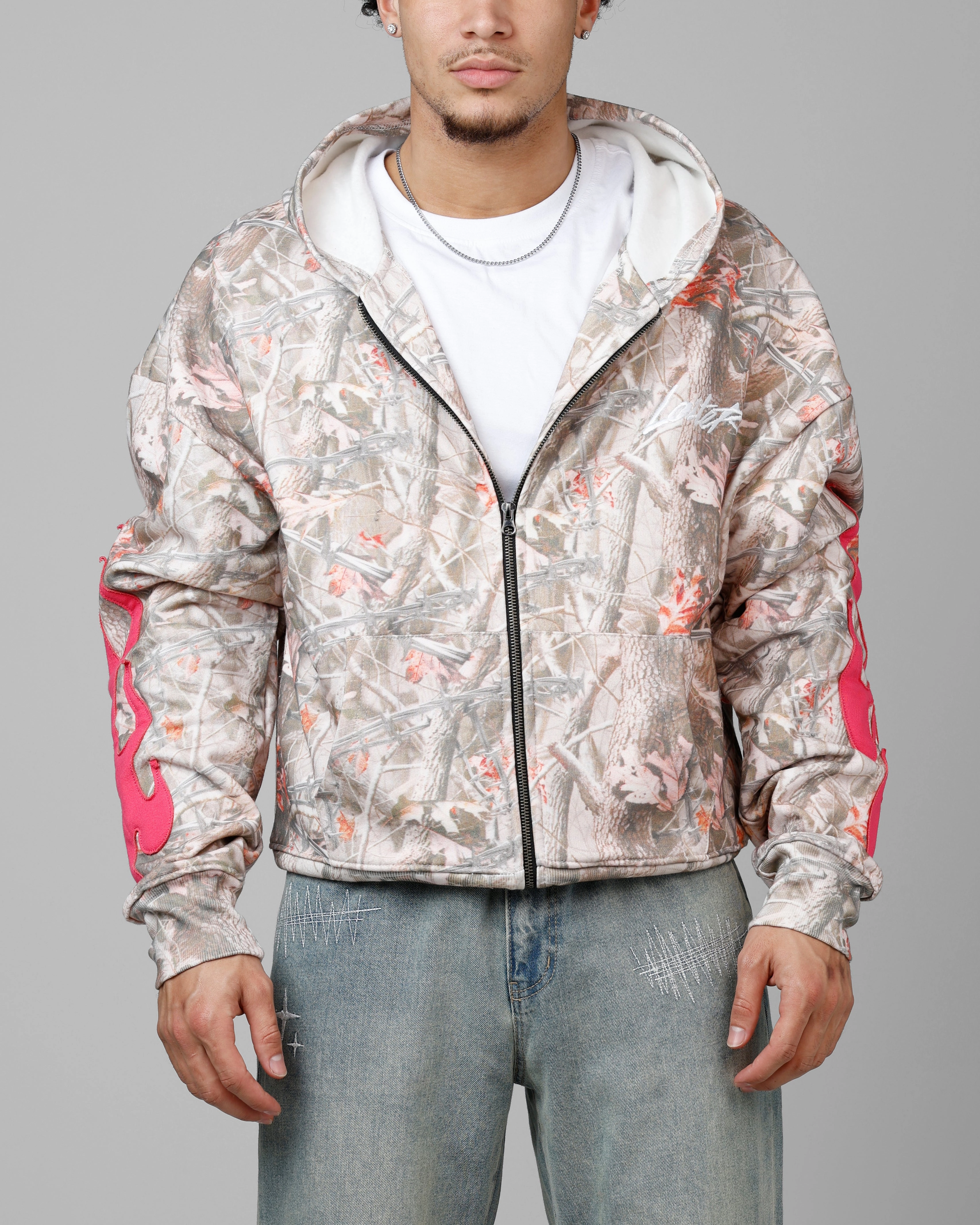 Loiter Inferno Hoodie Real Tree Camo Double Layer Closure graduation party