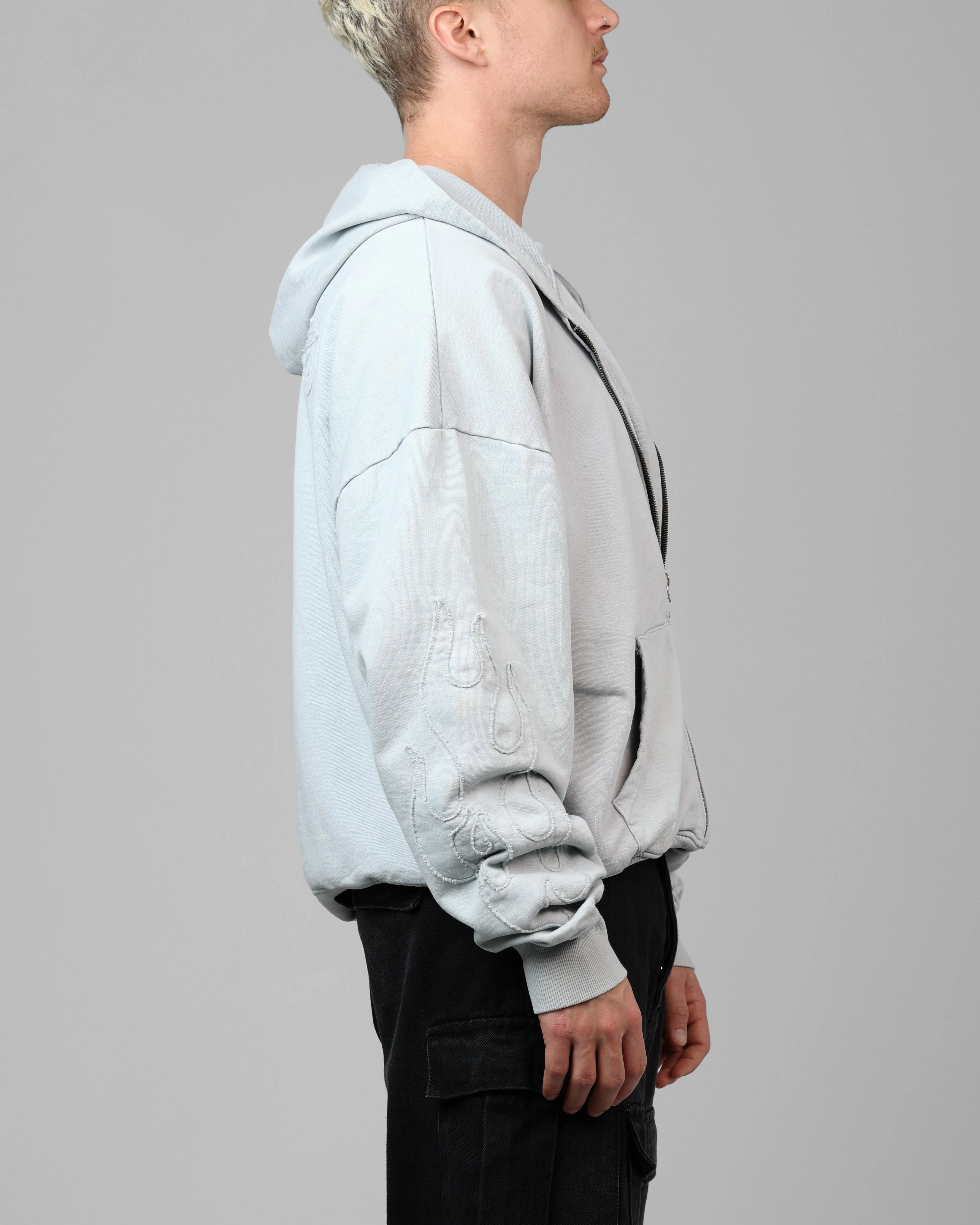 Street Vibe Office Style Loiter Inferno Hoodie Stone