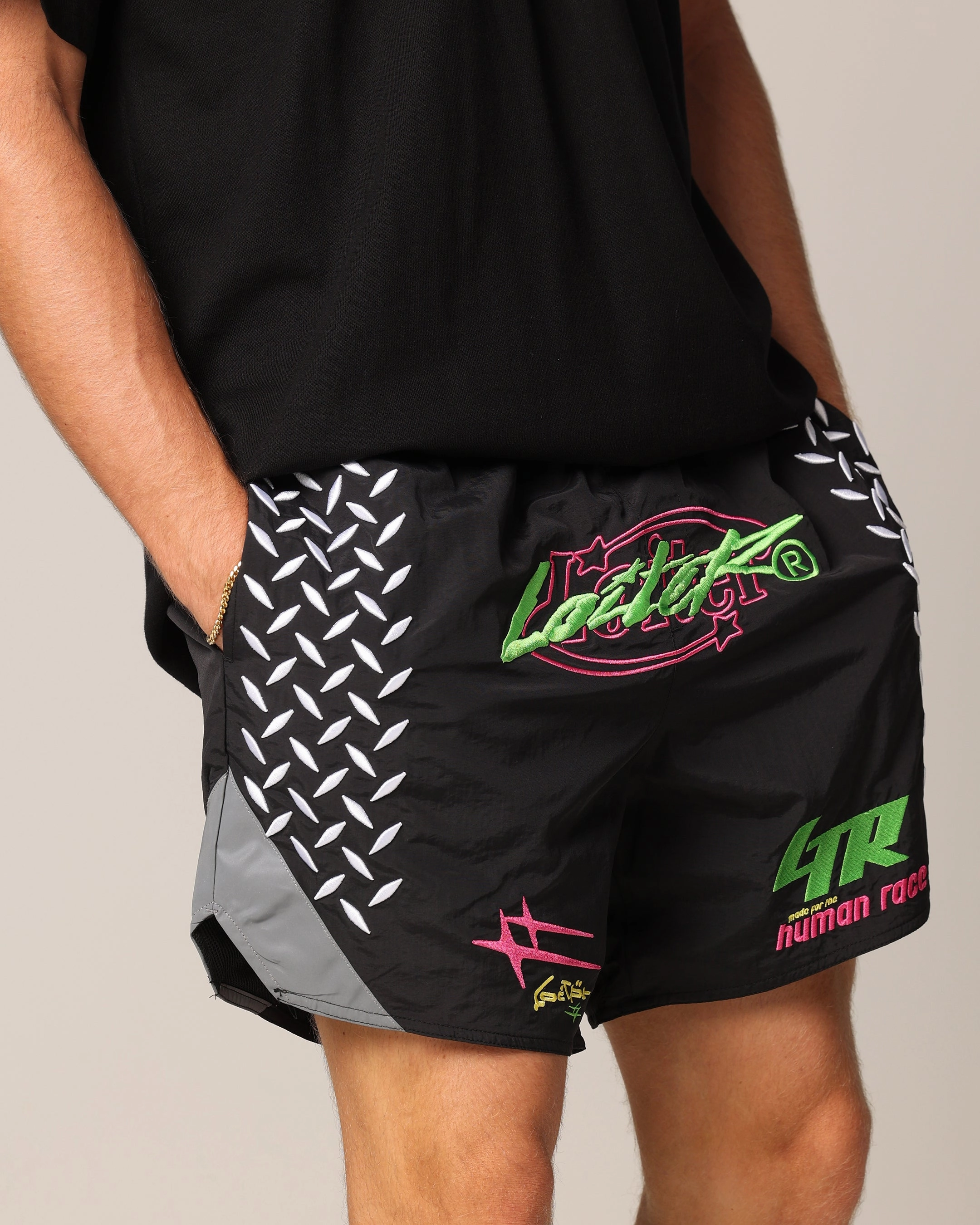Loiter Instinct Walk Shorts Black/Green/Red winter shorts Evening Wear