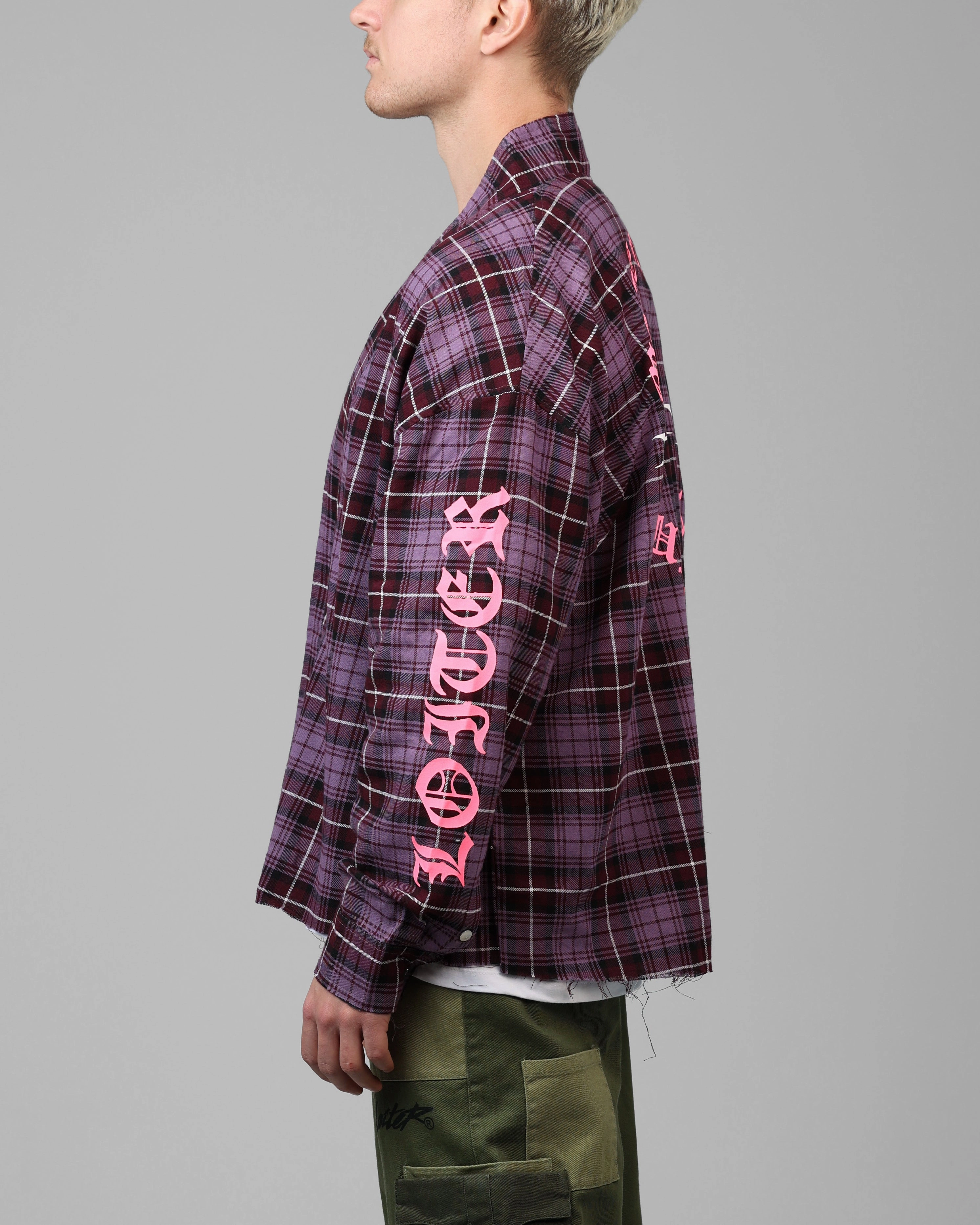 Loiter Kimono Flannel Purple Multi Pocket System Resilience
