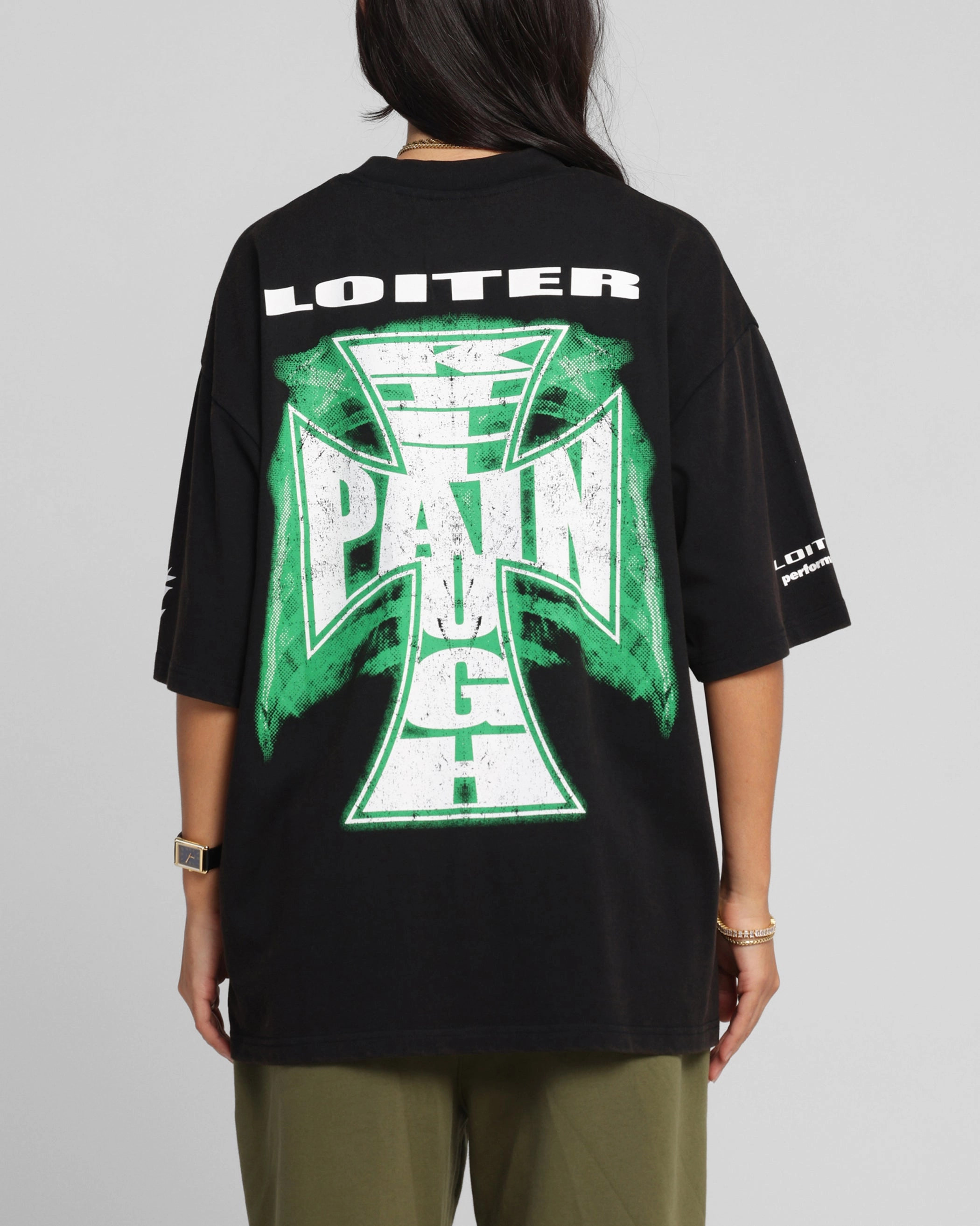 Loiter Liberty Vintage T-Shirt Vintage Black Stylish and Fun Comfortable Piece