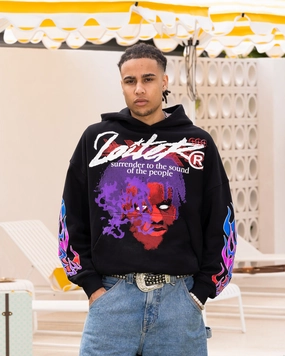 Display Loiter Live In Direct Vintage Hoodie Black