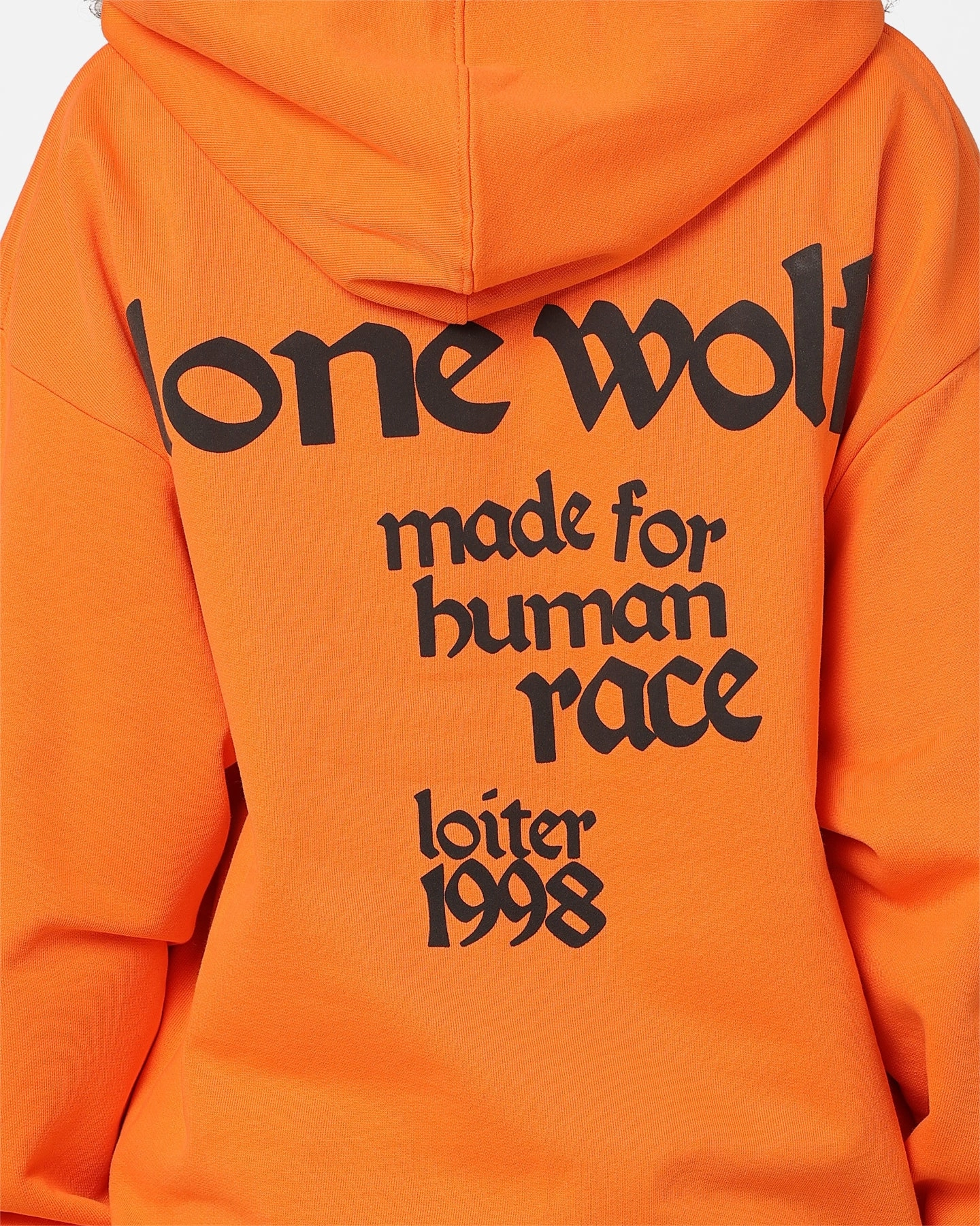 Loiter Lone Wolf Hoodie Orange Lightweight Outerwear