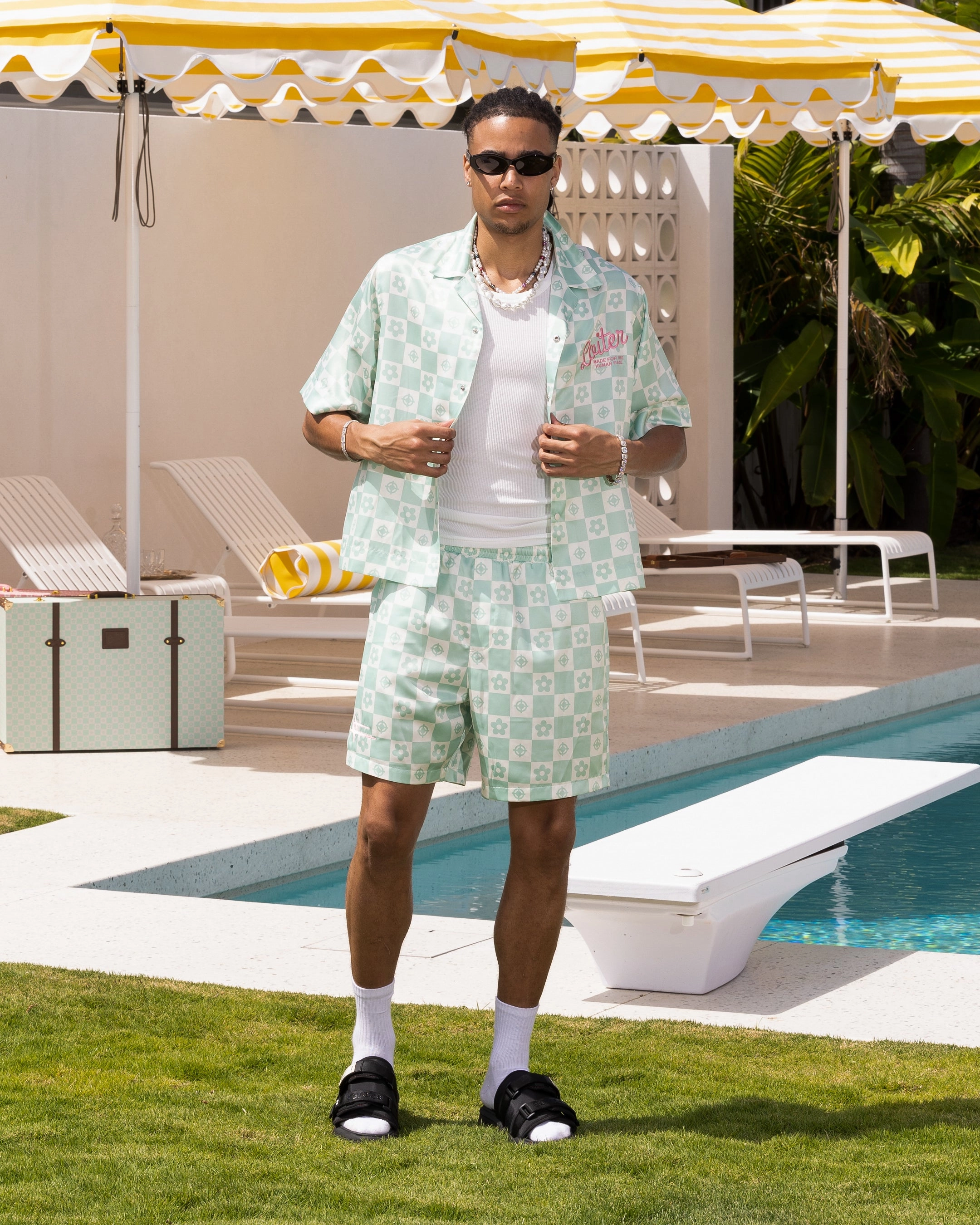 Loiter Midsummer Walk Shorts Sage Green Adaptive Temperature Control Active Shorts