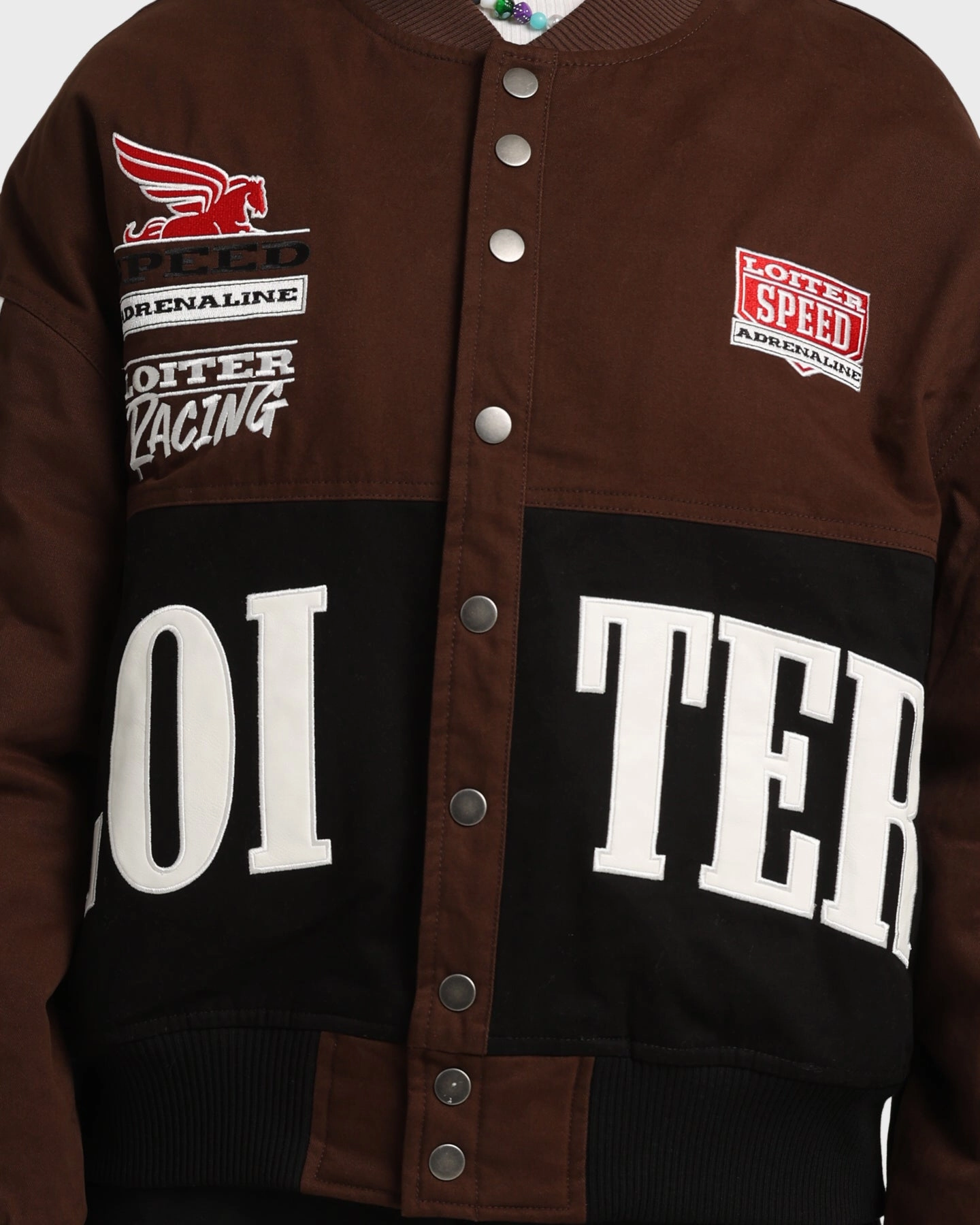 Winter Weather Protection Faith Loiter Motor Sport Jacket Brown
