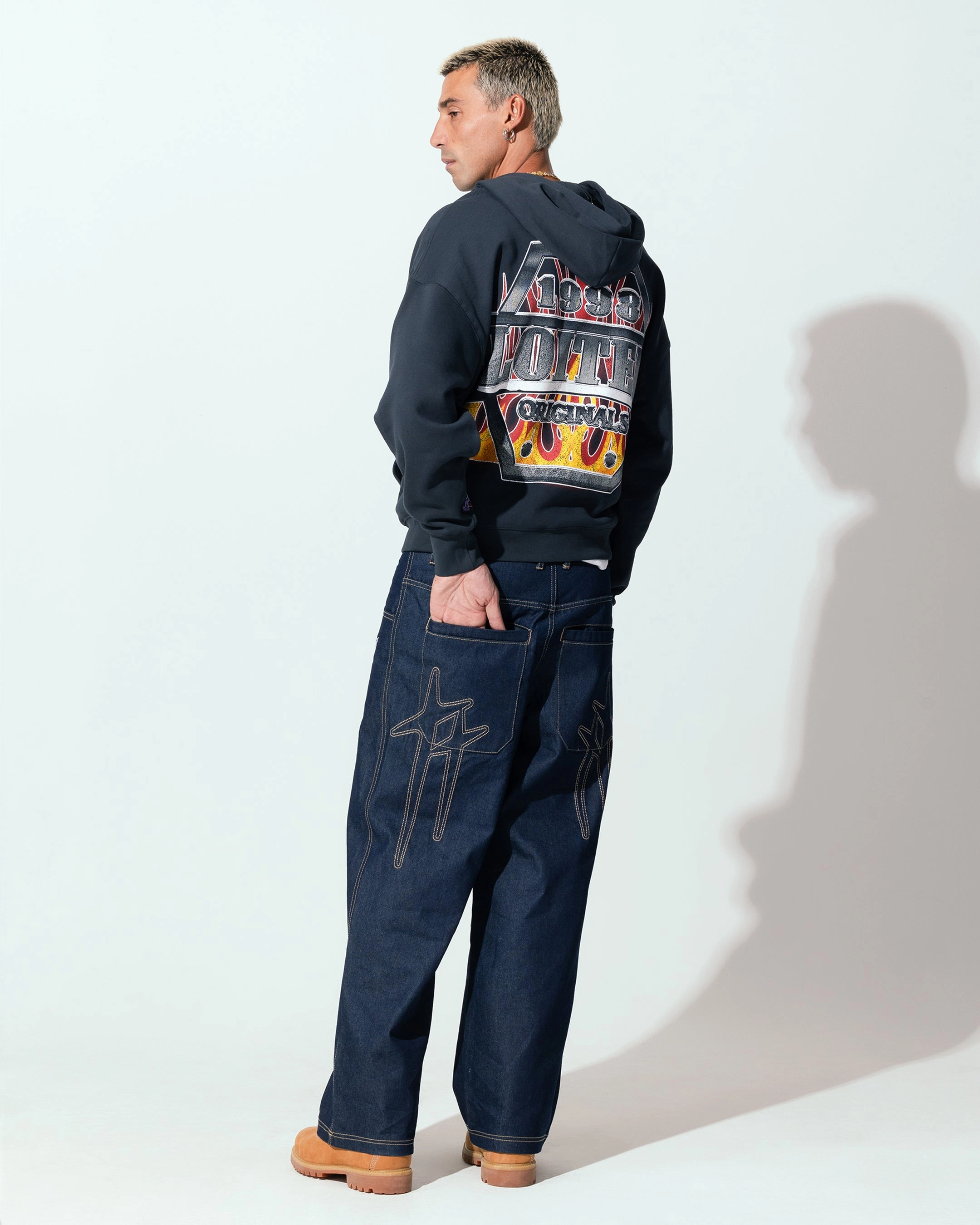 Loiter Motor Zip Hoodie Charcoal doctors Shock Absorbent Padding