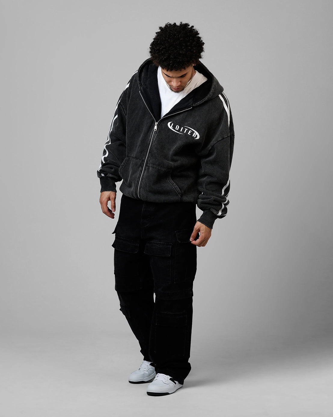Loiter Night Vision Hoodie Washed Black Resilience