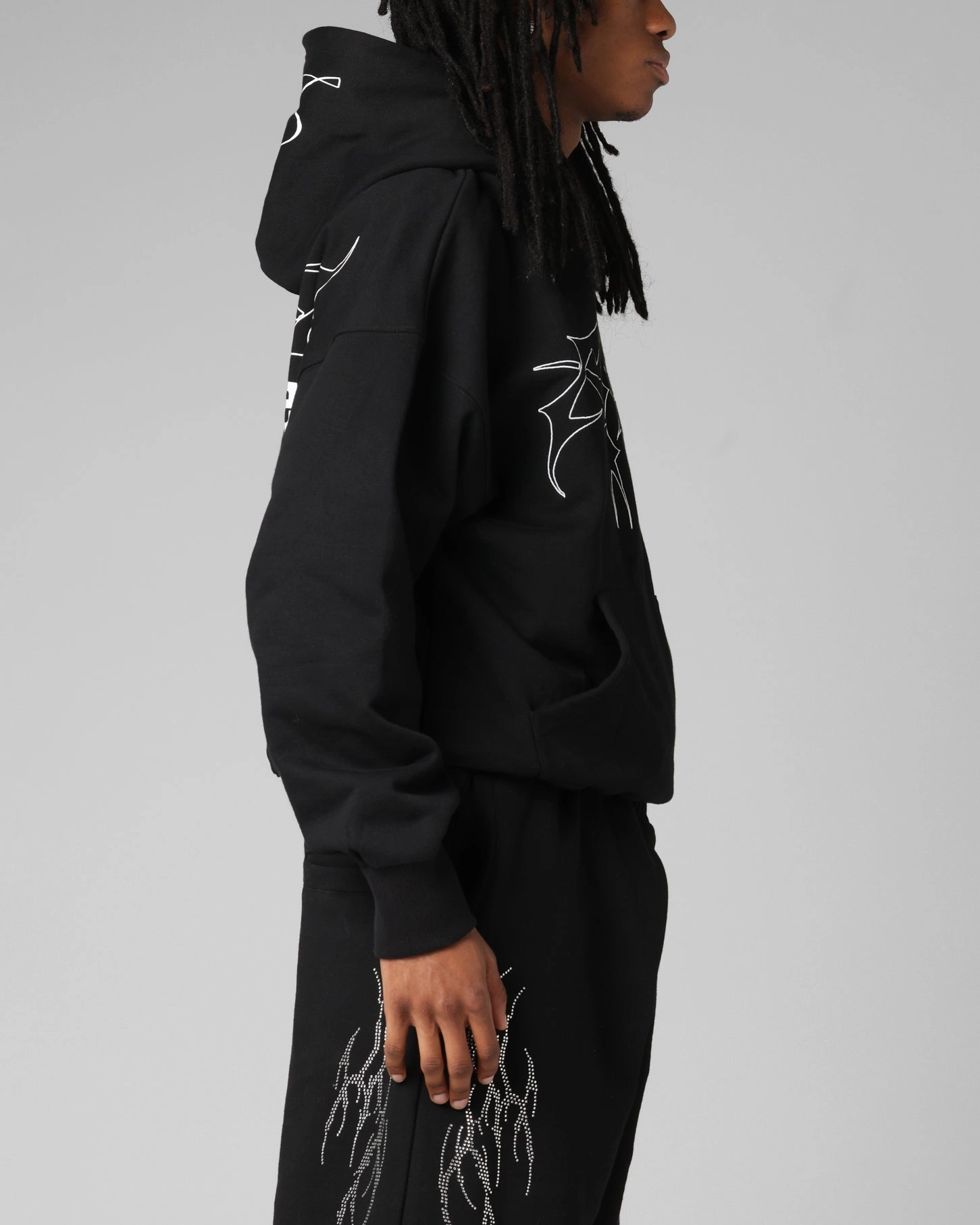 Loiter Opaque Premium Hoodie Black flight travel
