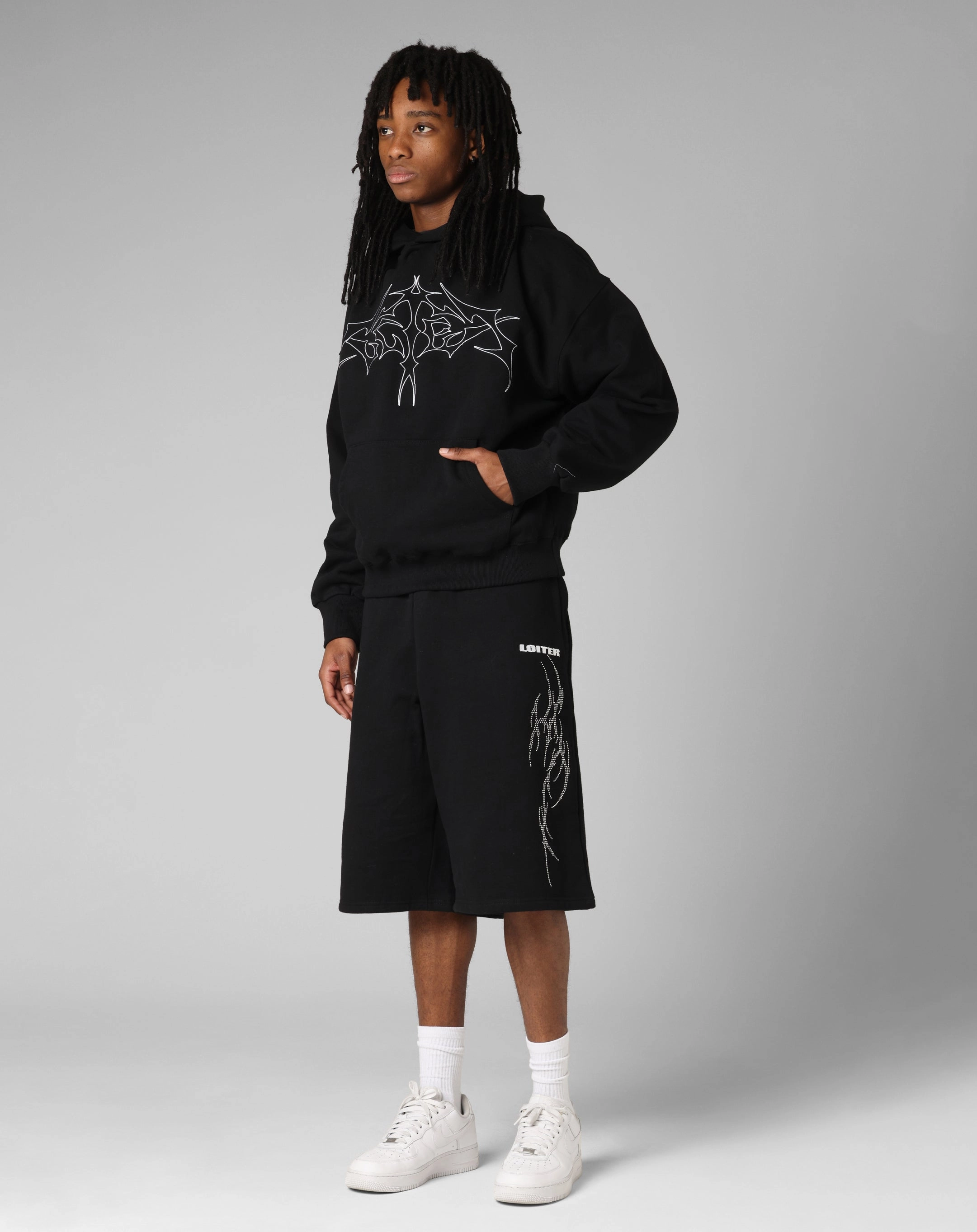 Anti-static Loiter Opaque Premium Hoodie Black