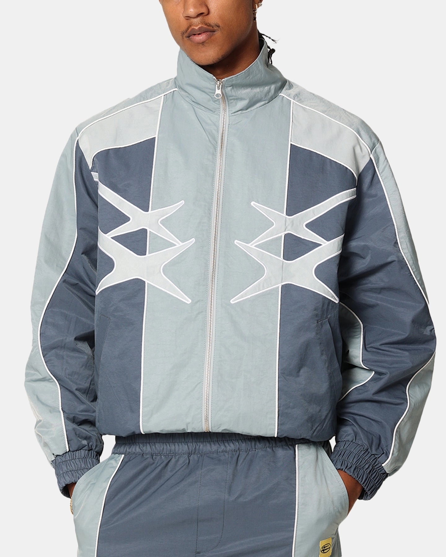 Loiter Paradise Track Jacket Blue Winter Ready Sleek Fit