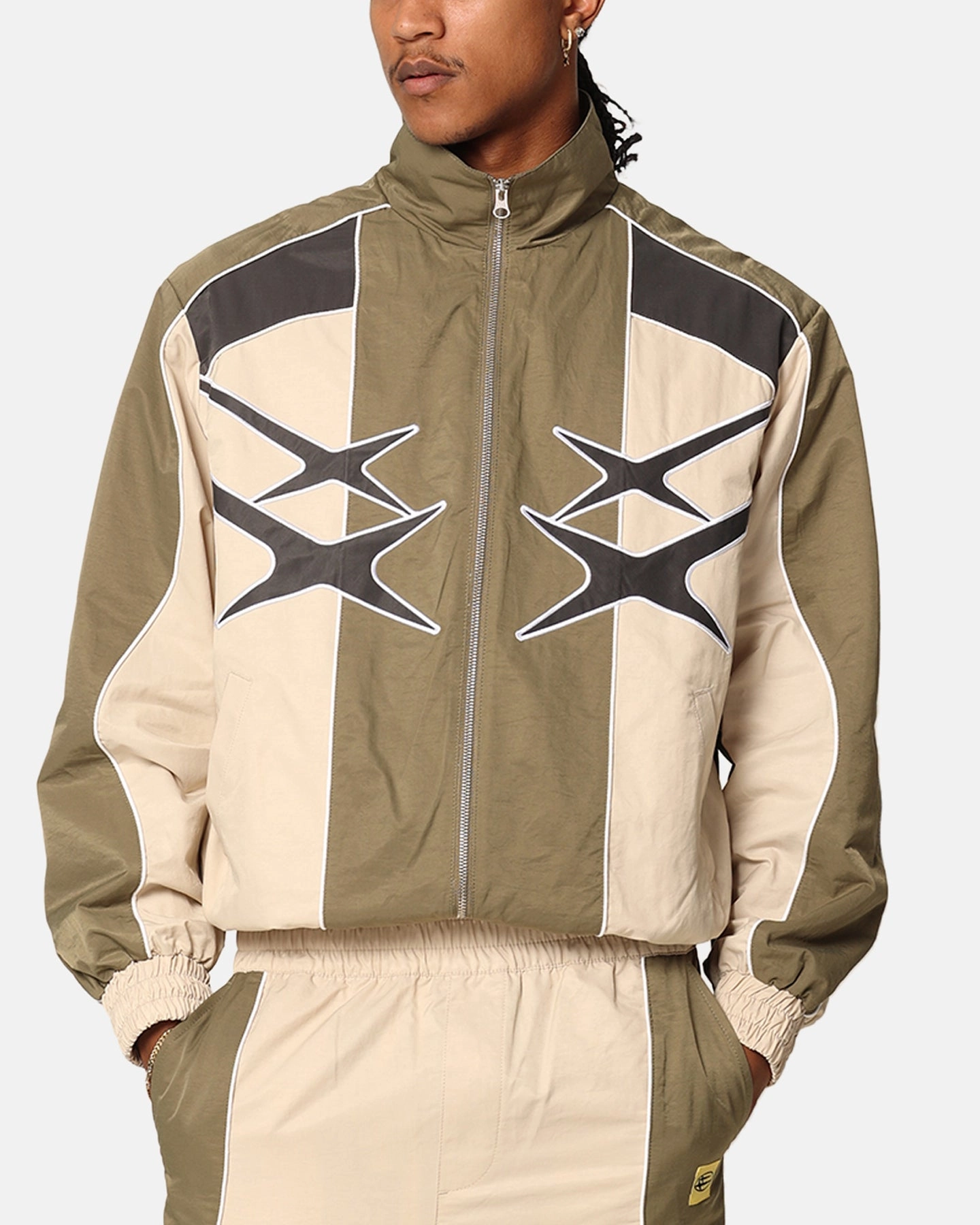 Bonded Seam Technology suitable for rainy days Loiter Paradise Track Jacket Stone/Khaki