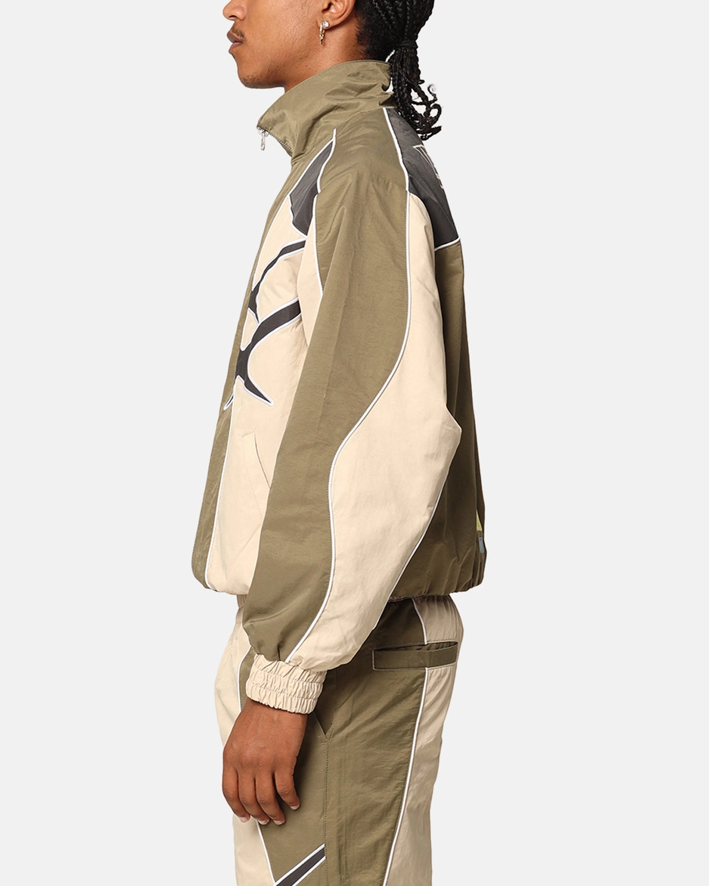 Loiter Paradise Track Jacket Stone/Khaki Romance warm material