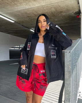 Loiter Patchwork Jacket Black Relationship Recharge