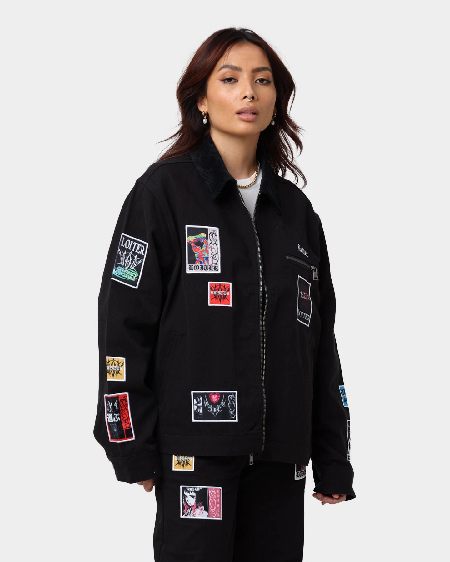 cruelty - free Loiter Patchwork Jacket Black