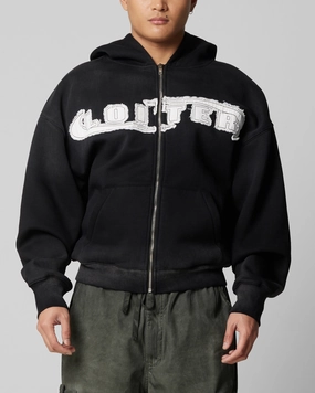 Multi Seasonal Admire Loiter Peace To Make Zip Hoodie Black