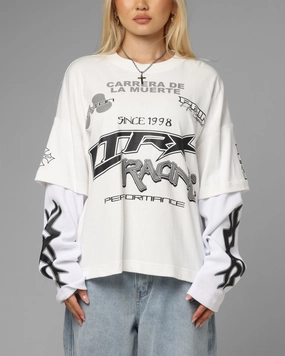 Loiter Performance Layered Long Sleeve T-Shirt Off White Easygoing Wear