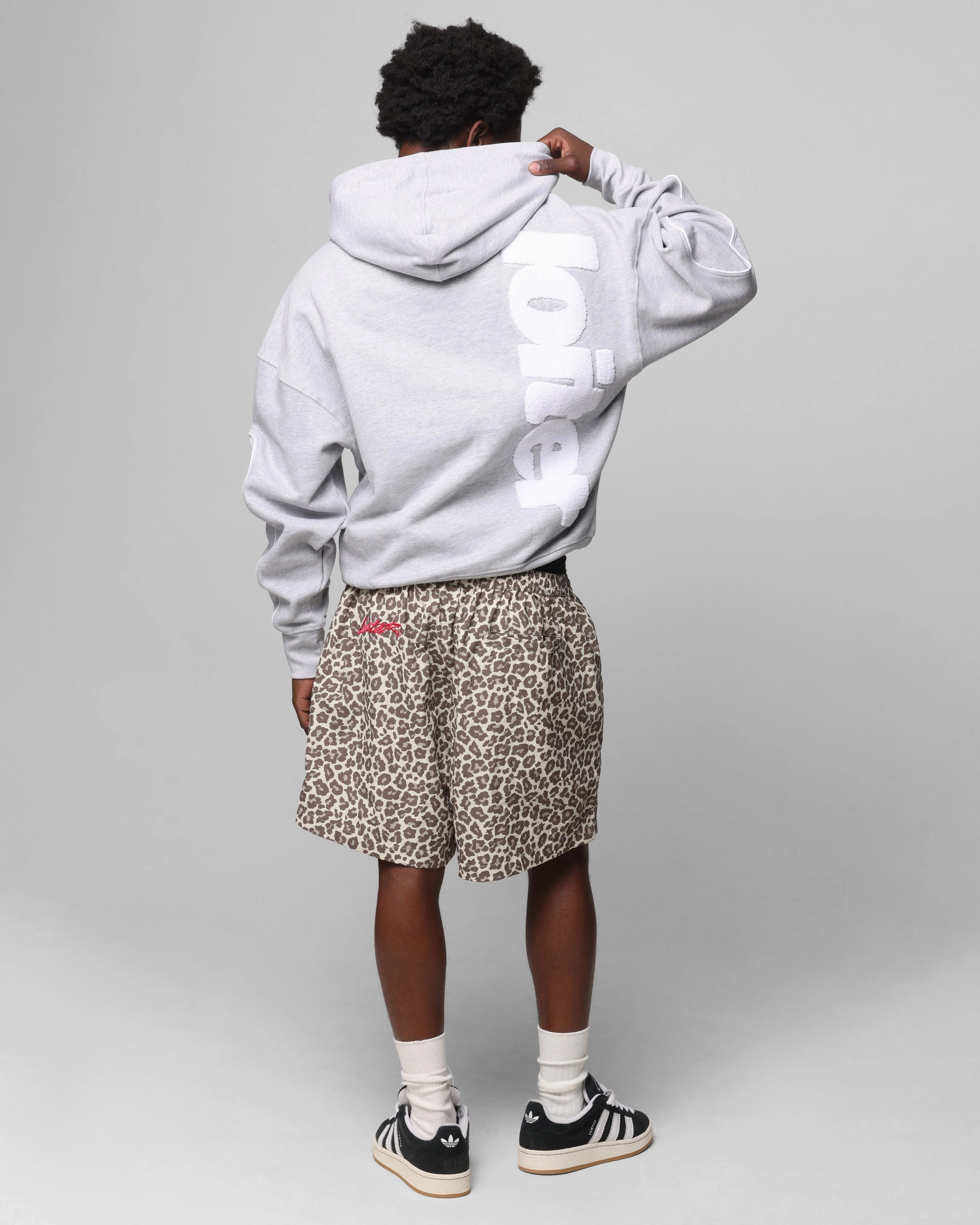 Loiter Pin Line Premium Hoodie Grey Marle Street Mood