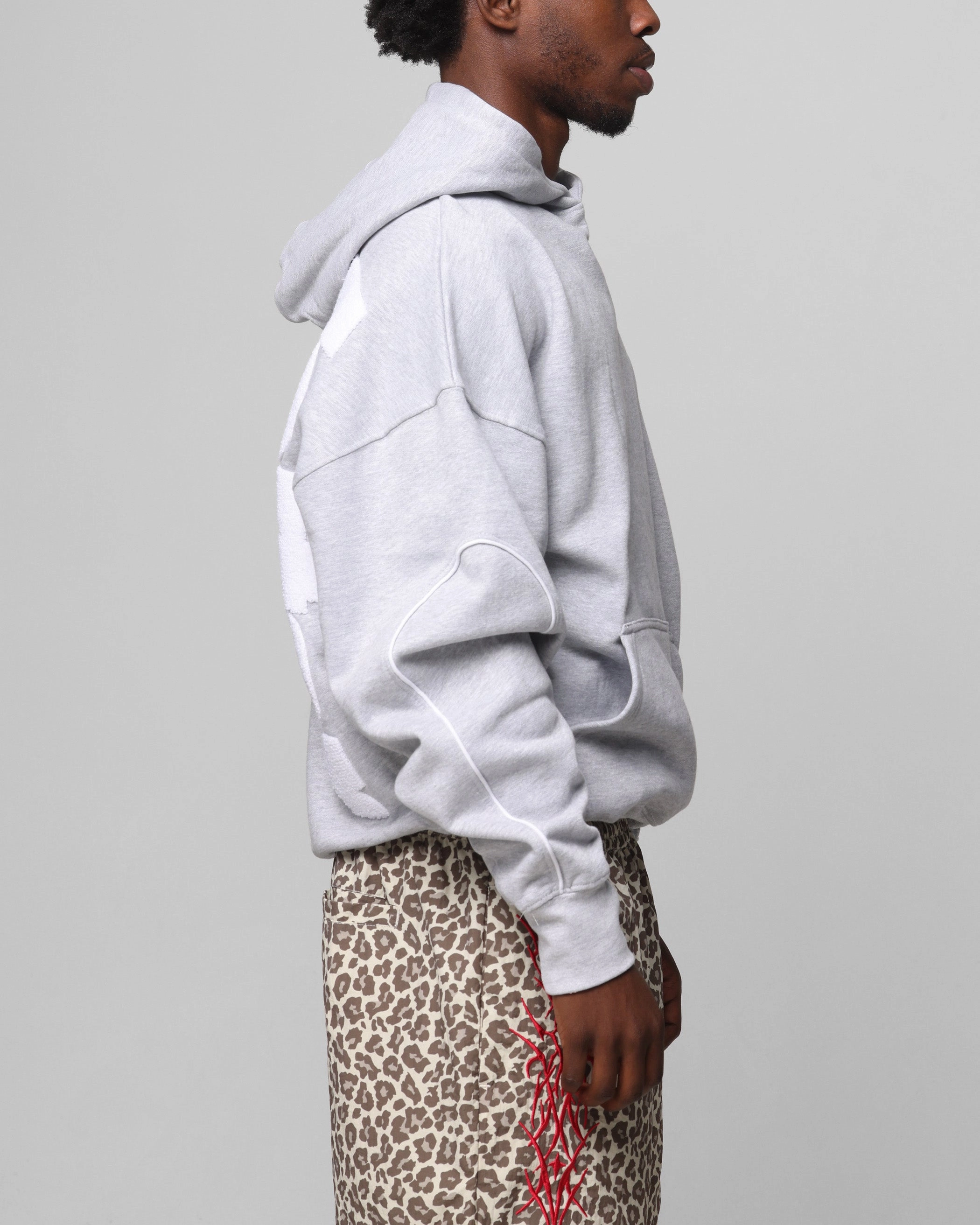 Loiter Pin Line Premium Hoodie Grey Marle Movie going wear