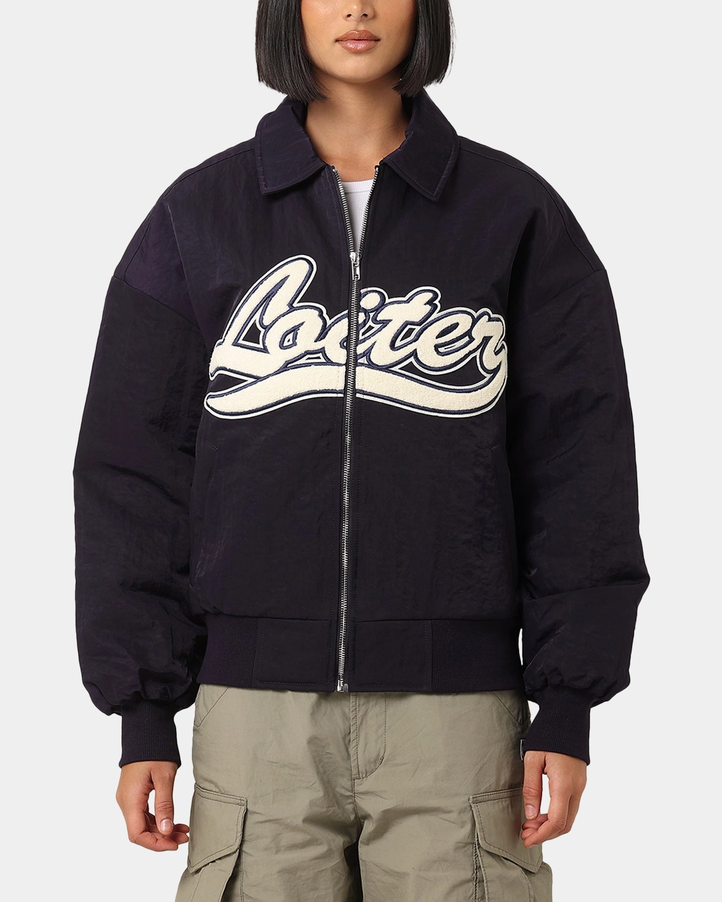 Loiter Pitch Varsity Jacket Navy Cravat Child