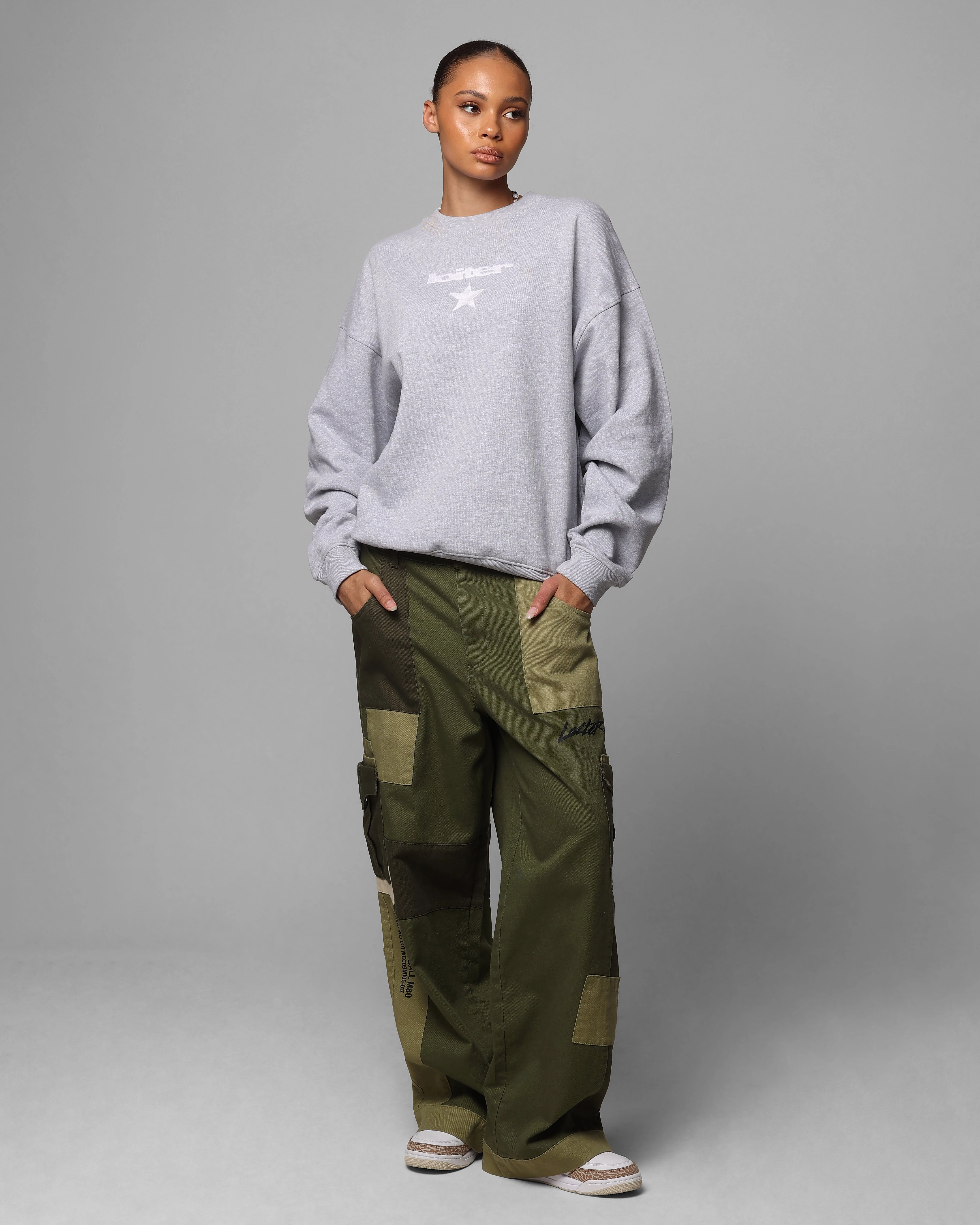 Loiter Premium Essentials Crewneck Grey Marle Fashionable Look