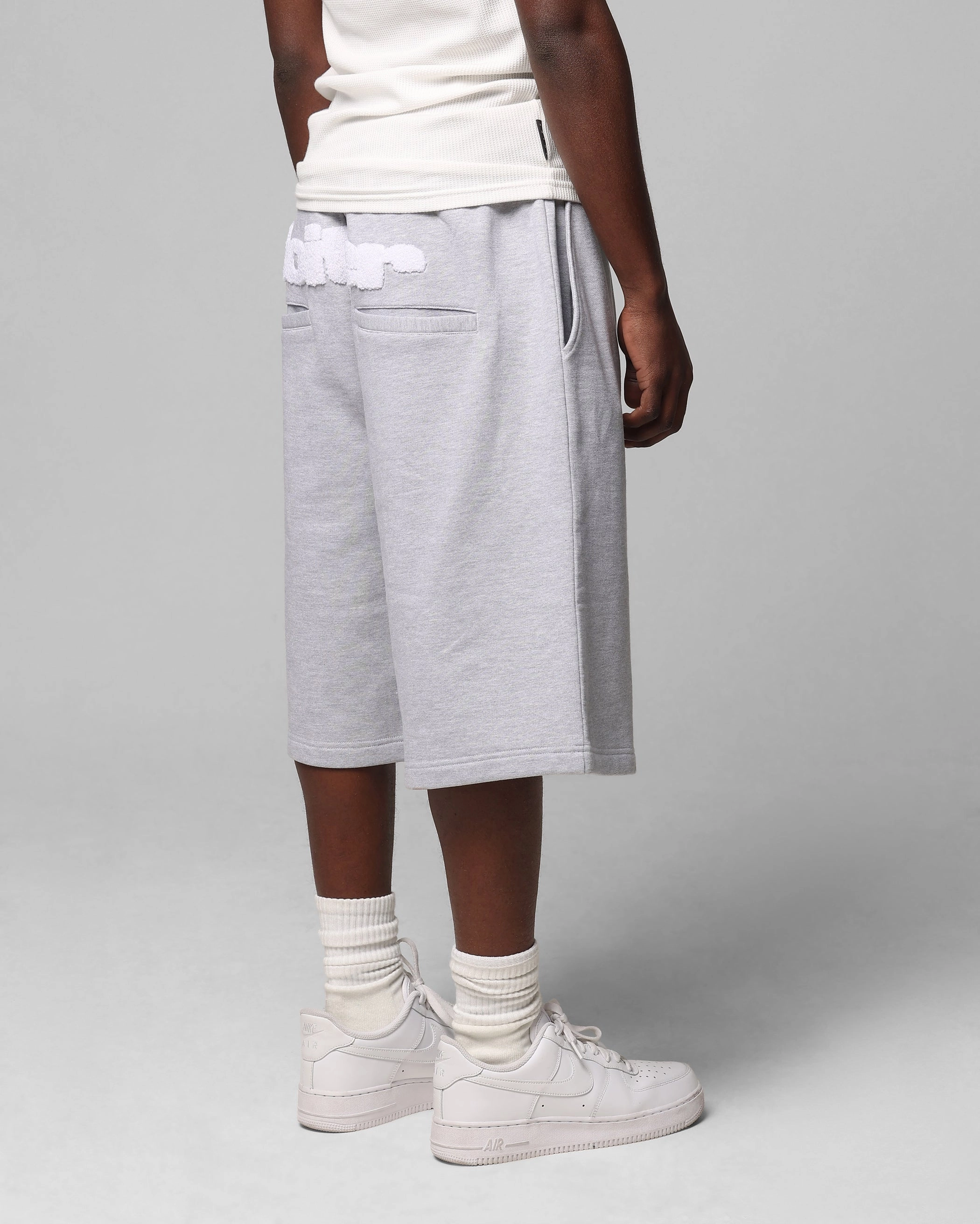 colorfast Travel Fashion Loiter Premium Essentials Sweat Shorts Grey Marle