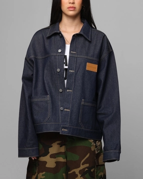 Loiter Prestige Denim Jacket Raw Indigo spring outfit