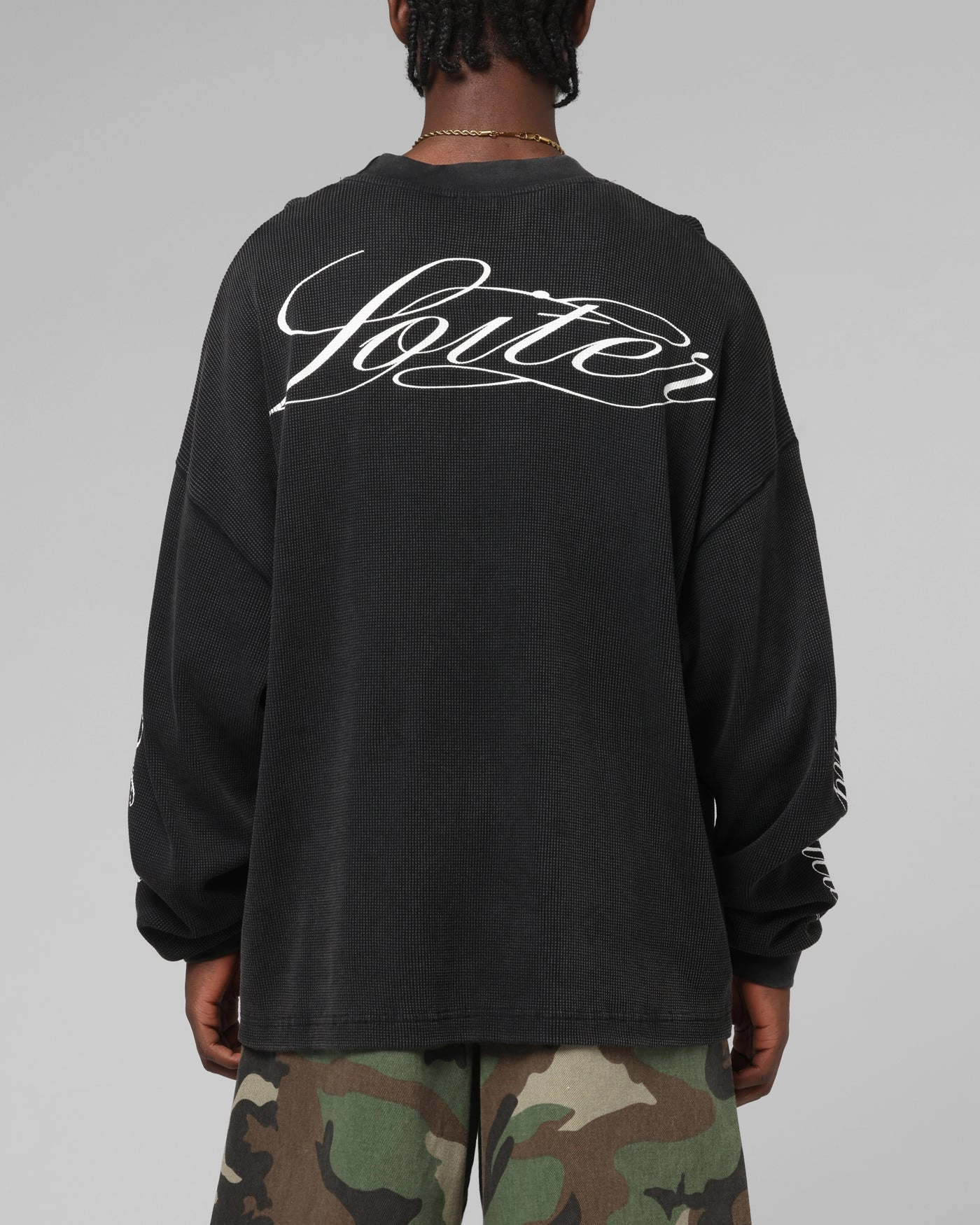 Loiter Purity Thermal Long Sleeve T-Shirt Black Abstract mystery All-Season Wear