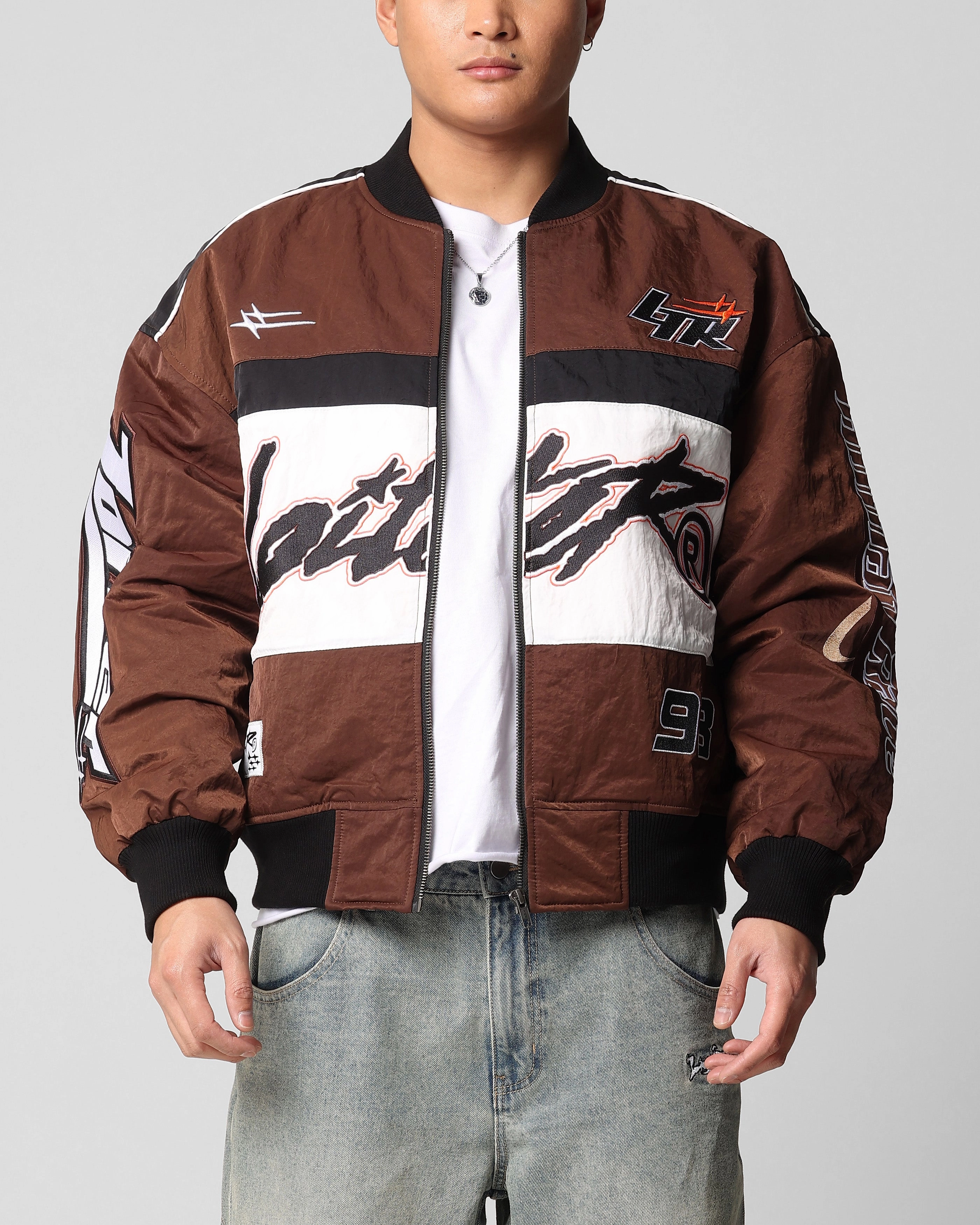 Loiter Racer Motor Jacket Brown Durable Quality