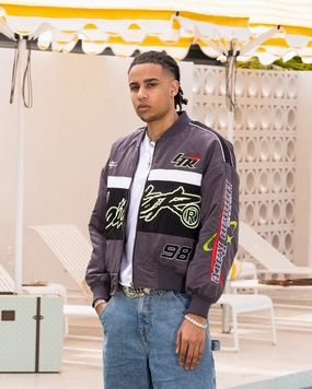 Loiter Racer Motor Jacket Charcoal Skate