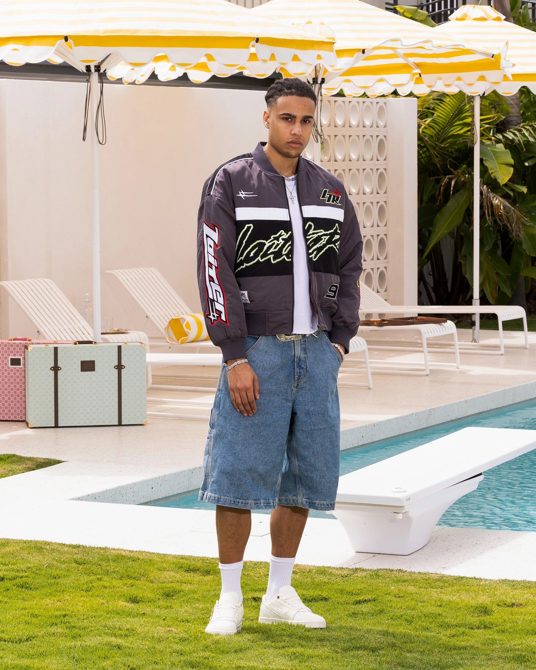 Loiter Racer Motor Jacket Charcoal Bracelet