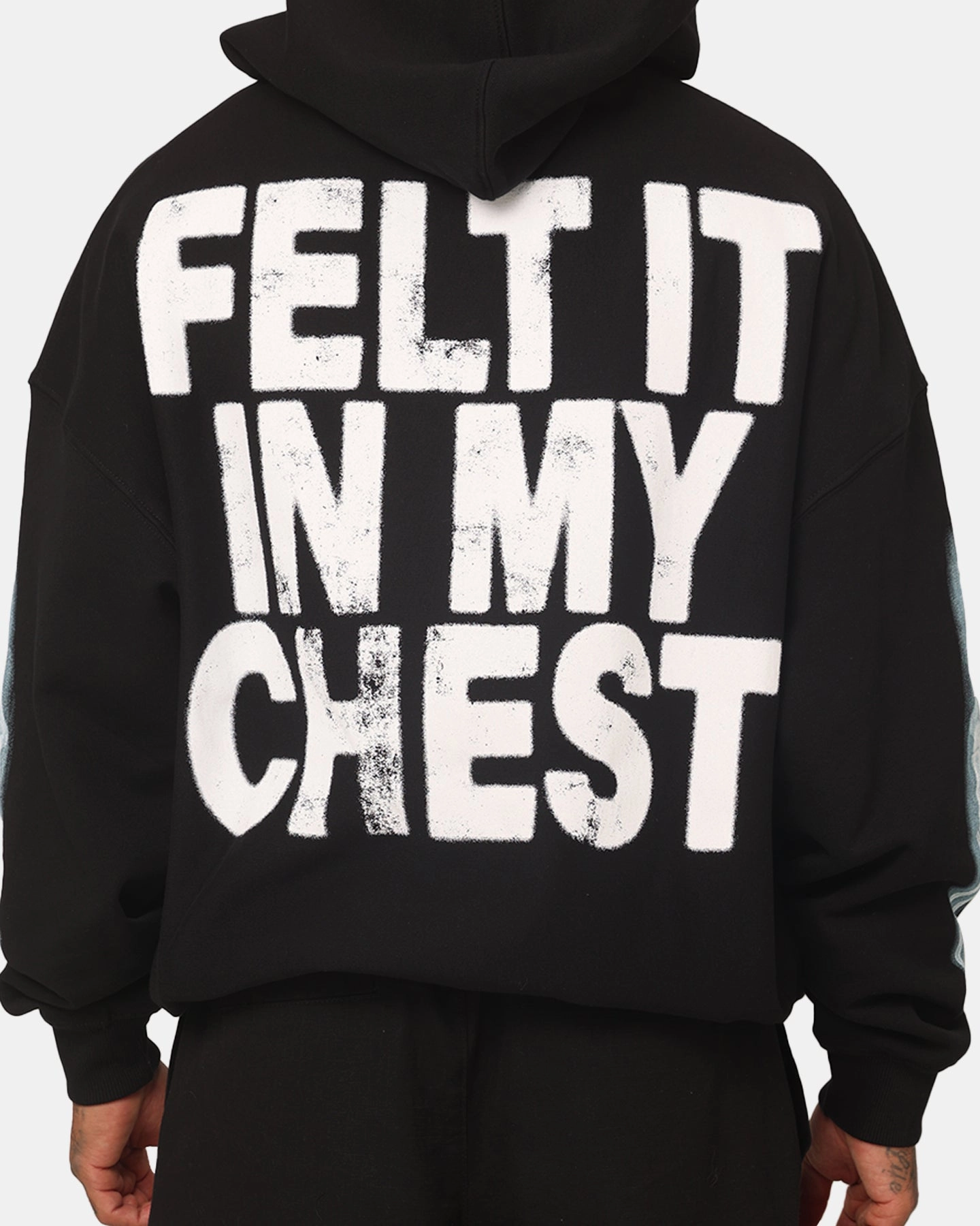 Loiter Ribcage Vintage Hoodie Black Adjustable Hem System