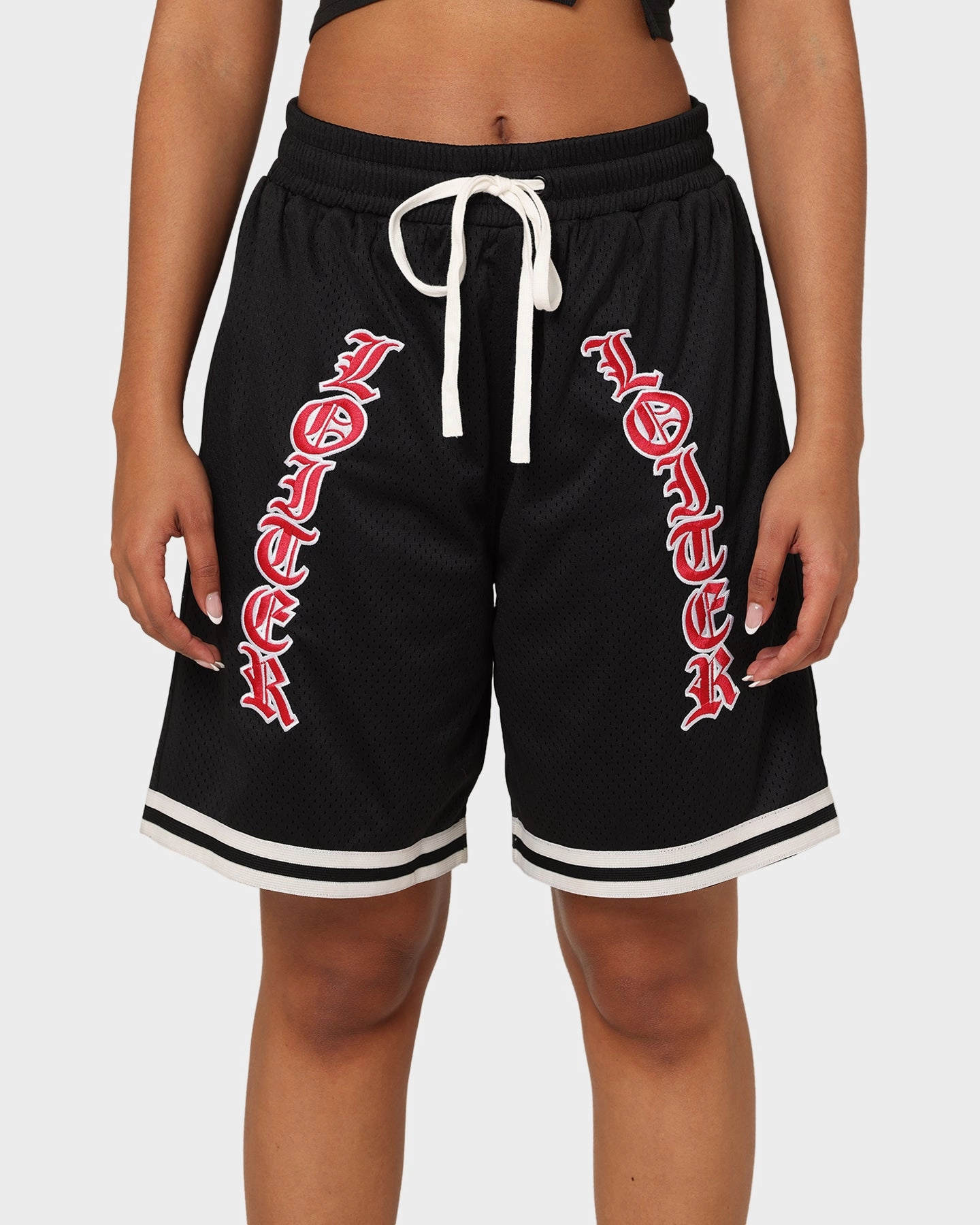 Tagless Labeling Fresh Look Loiter Script Ball Shorts Black
