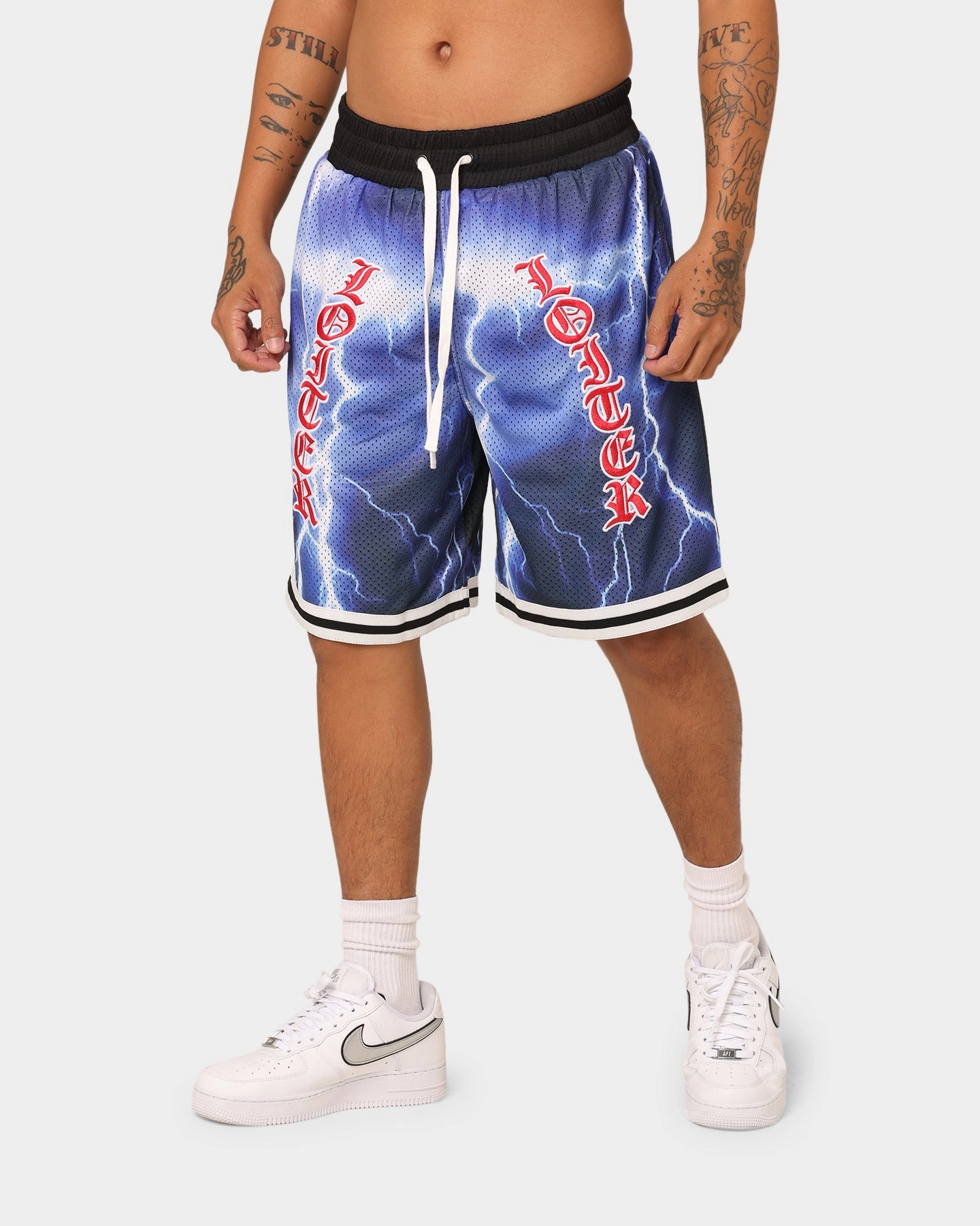 Urban Fashion Loiter Script Ball Shorts Multi