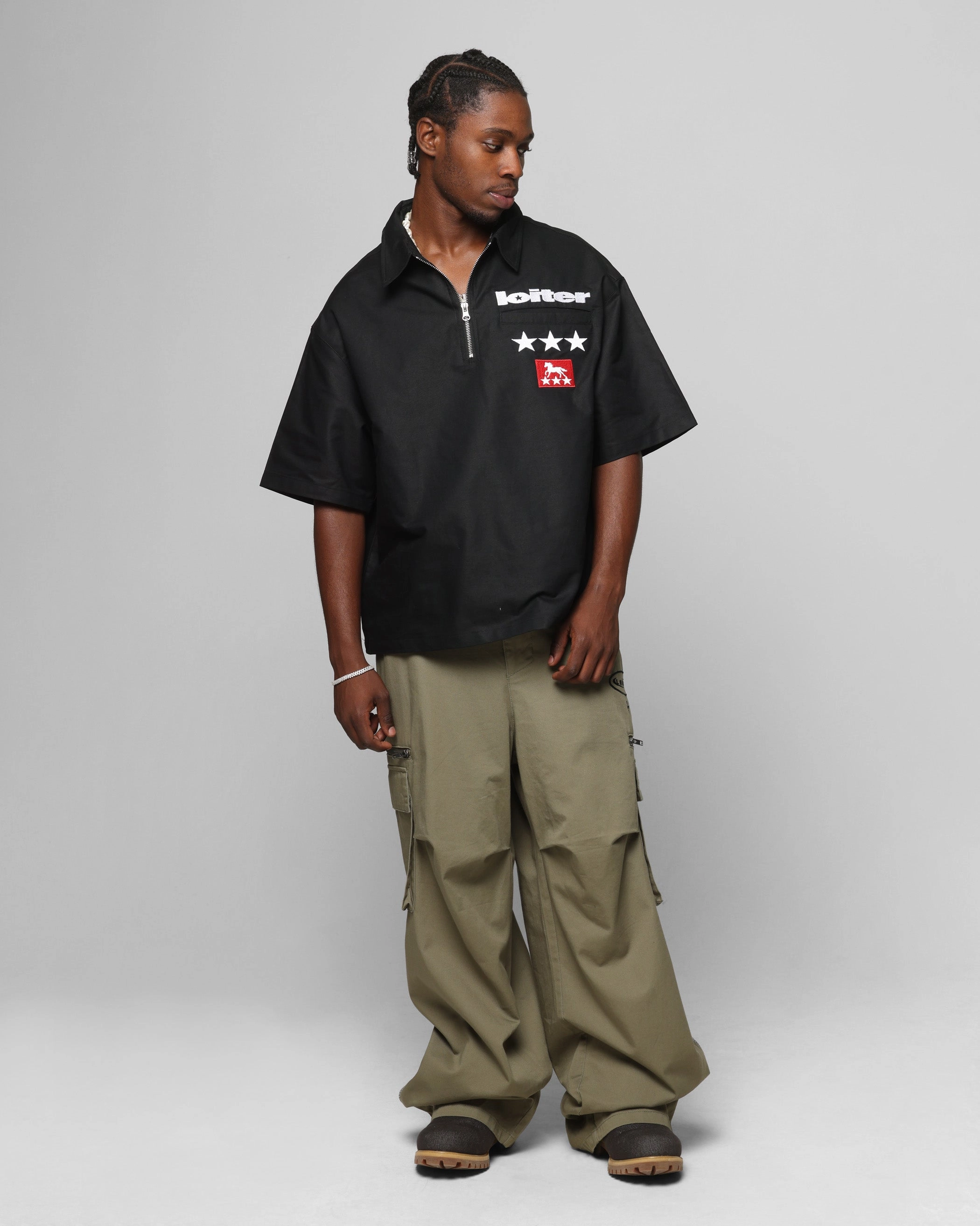 Loiter Shadow Cargo Pants Khaki Active Comfort Fit