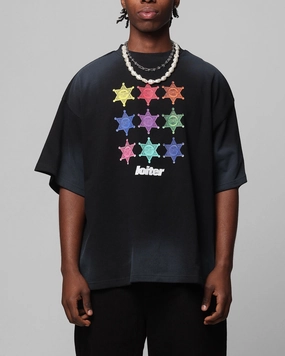 Chic Fashion Loiter Sherif Vintage T-Shirt Washed Black