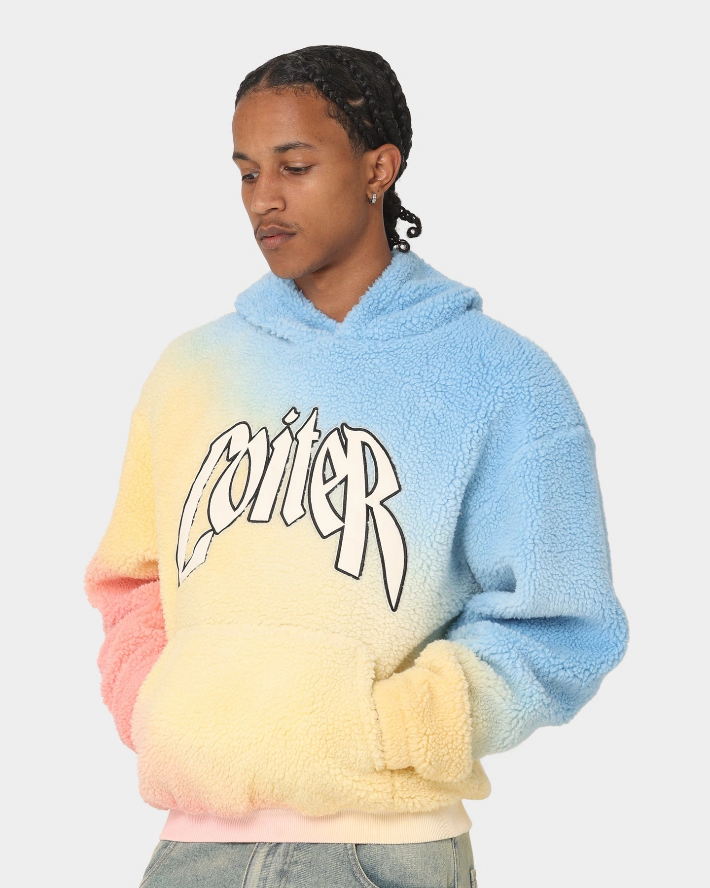 Loiter Sherpa Hoodie Multi-Coloured Universal Size Adaptation Stretchable Material