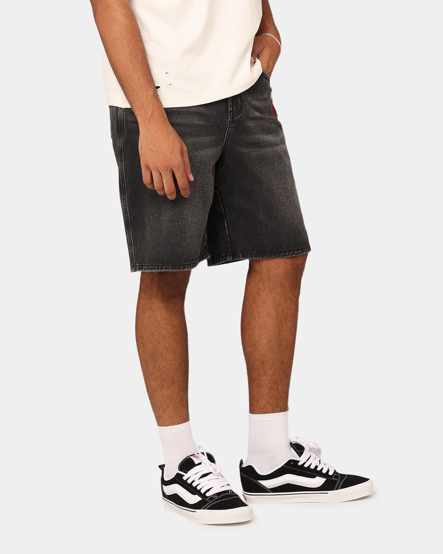 Snag Free Design Loiter Sk8 Jorts Washed Black