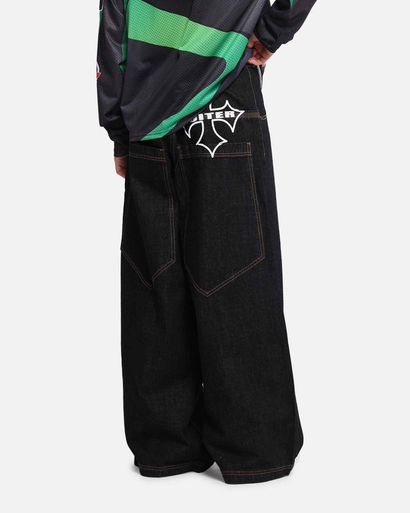 Common Wear Couple Look Modern Loiter Skate Jeans Black