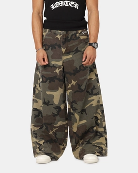 Loiter Skate Jeans Woodland Camo Recyclable Fabric Blend