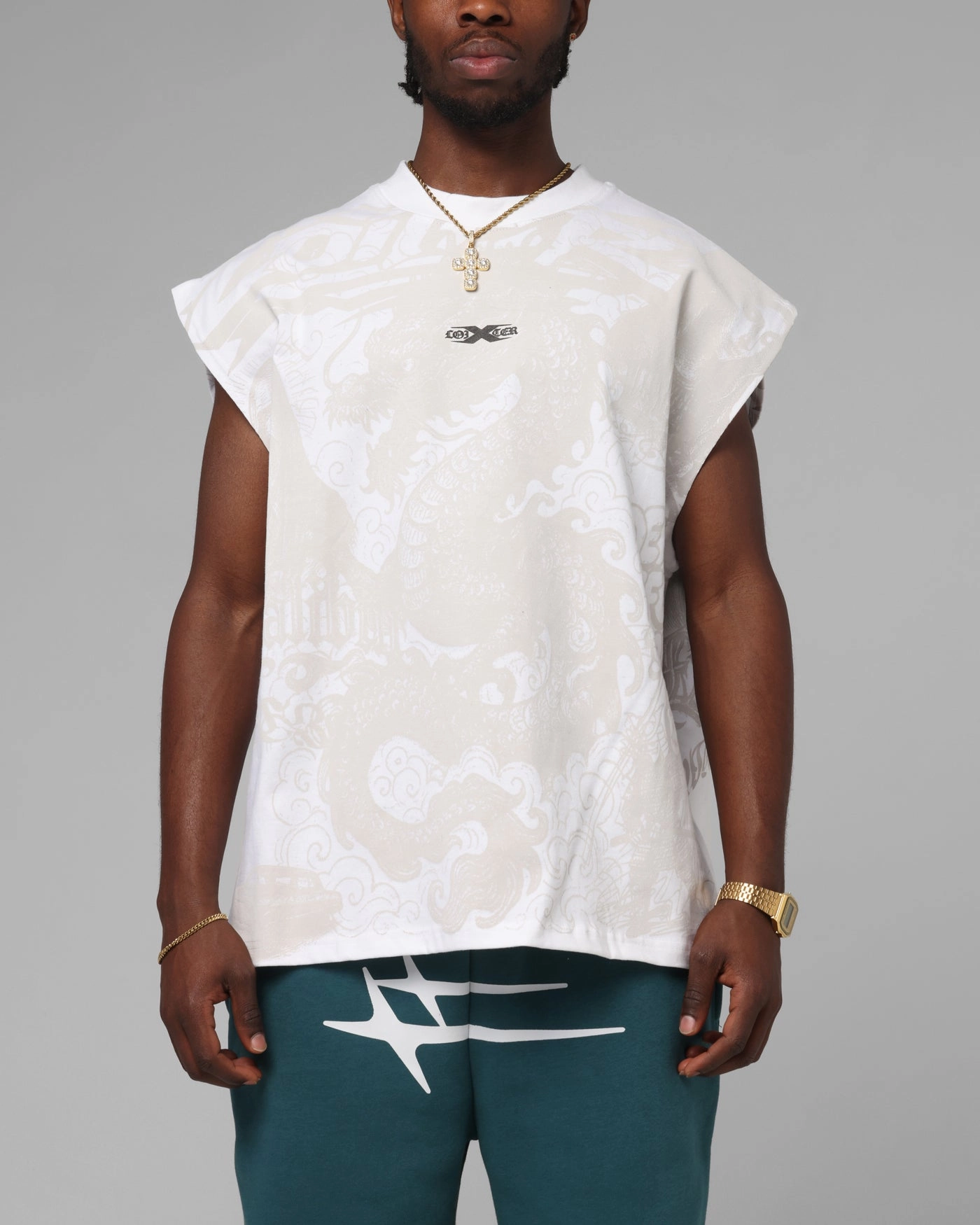 High-End Quality EnhancedDurabilityFinish Loiter Sketch Book Muscle T-Shirt White
