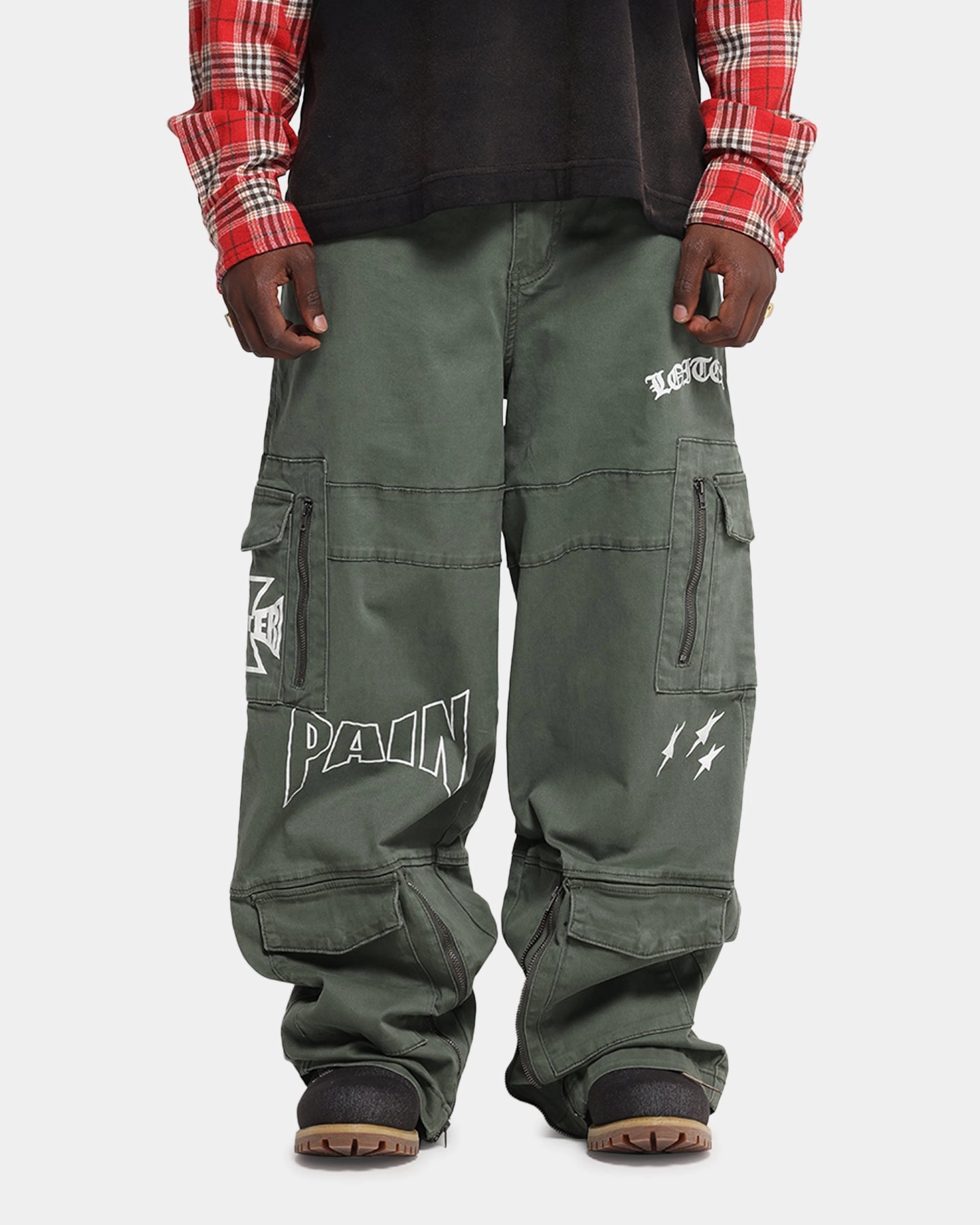 Urban Fit Essential Fit Loiter Sketch Utility Pants Olive